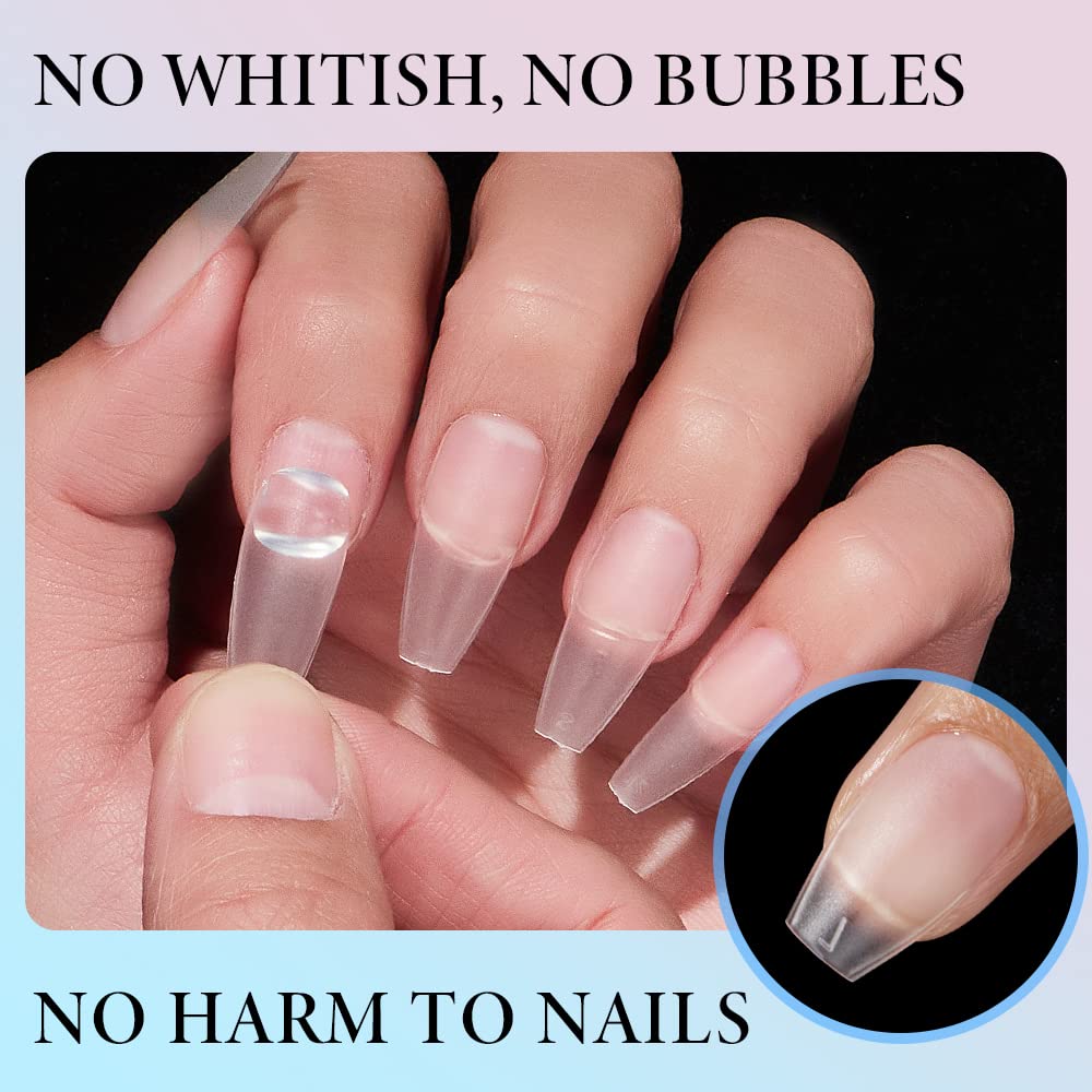 Taffy Gel ! 123go glue gel  (Soft Gel Nail Tips Glue Solid State Soak Off Super Strong Glue for Acrylic Nails Curing Needed for Nails Extension Press On Nails 15g)