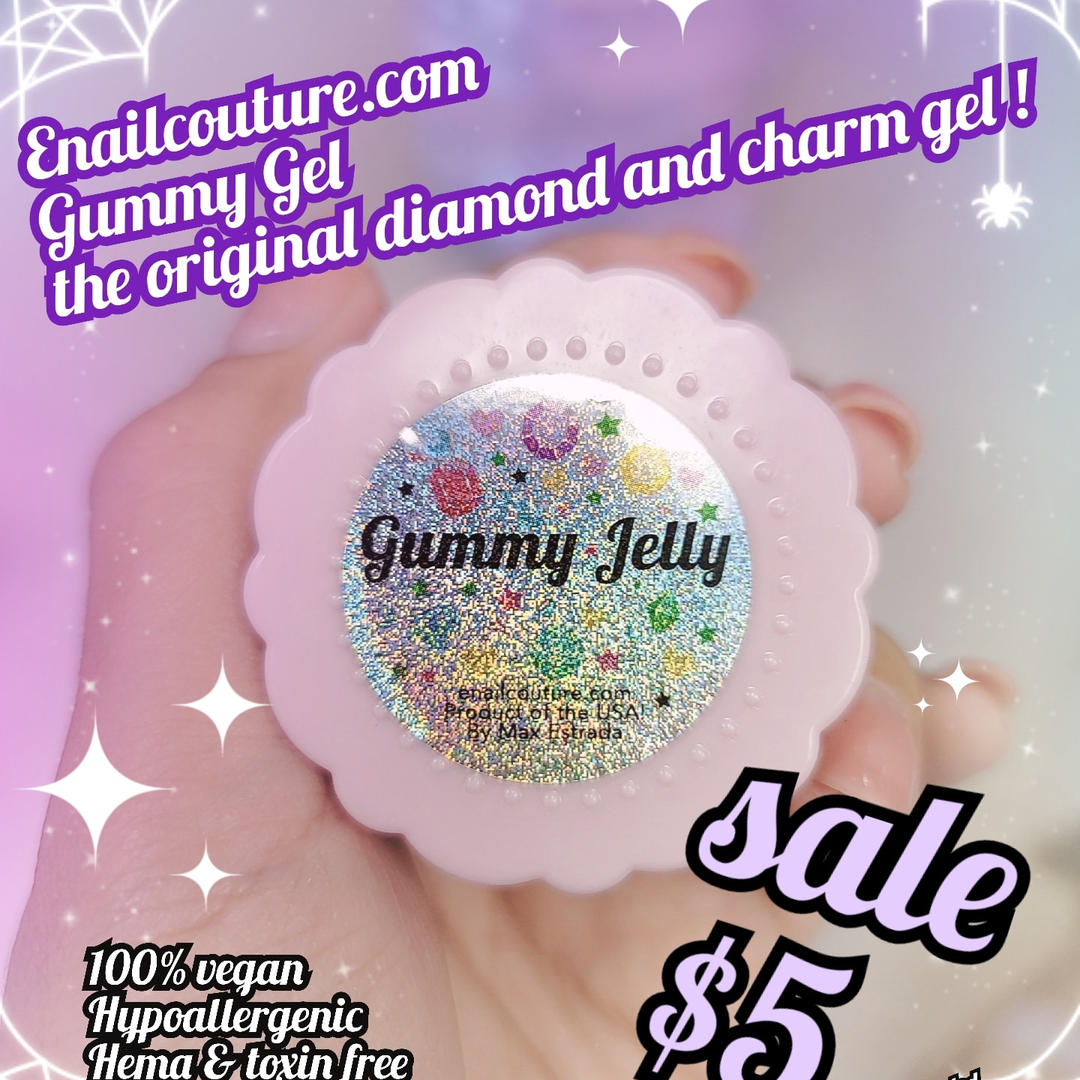 Gummy gel Jelly LED/UV  (Diamond Gel Diamond Gel, Precision Glue Gel, Rhinestone Glue for Nails, Bling Adhesive Nail Art Glue Stick, Jewelry Diamond Manicure Decoration Gel, DIY, Clear UV LED, 15 ml)~!