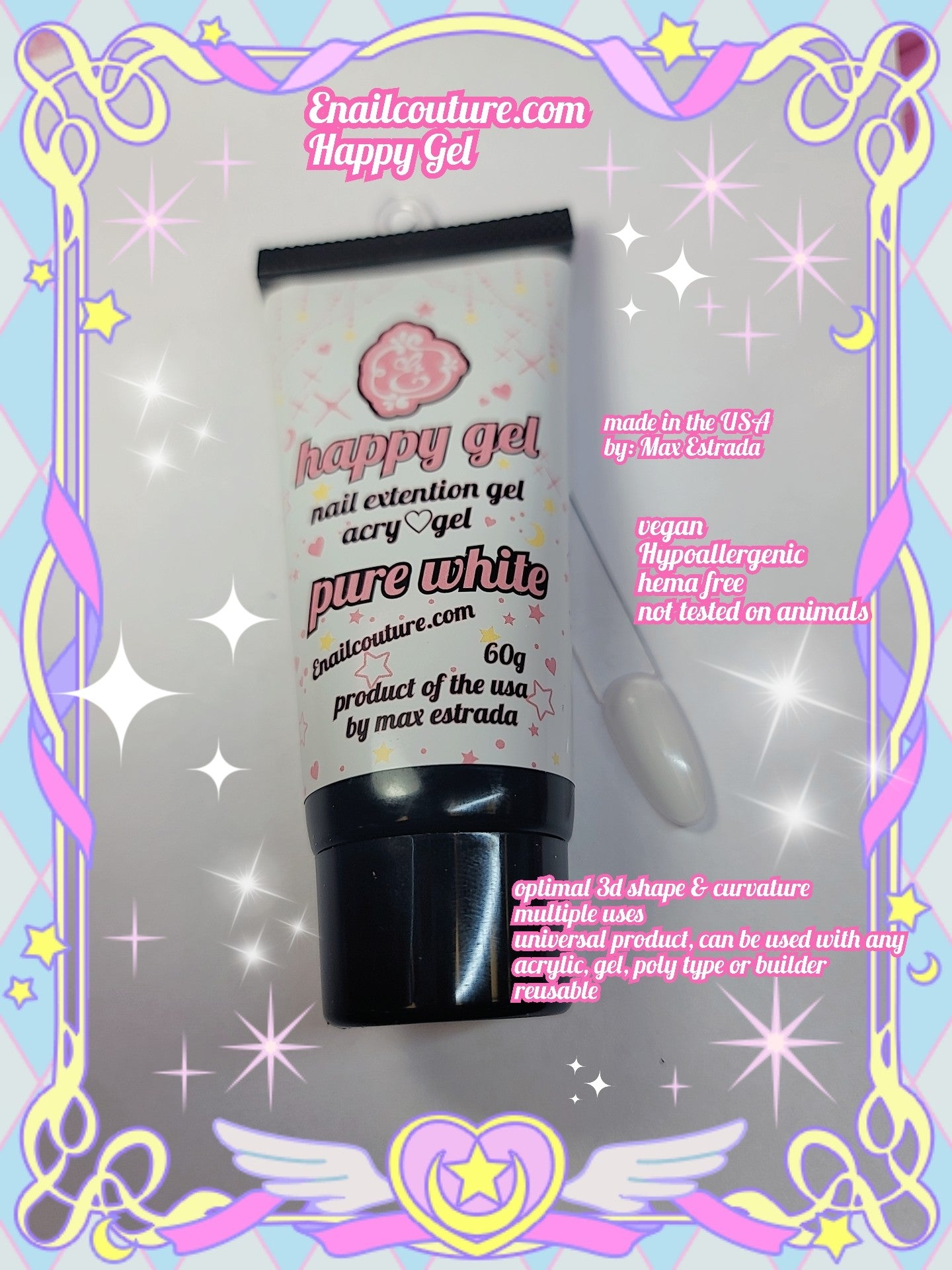 Happy GEL ~! acrylic/gel (hybrid gel ) (Poly Extension Gel, Poly Nail Gel of Nail Art decoration Acrylic Extension Nail gel)