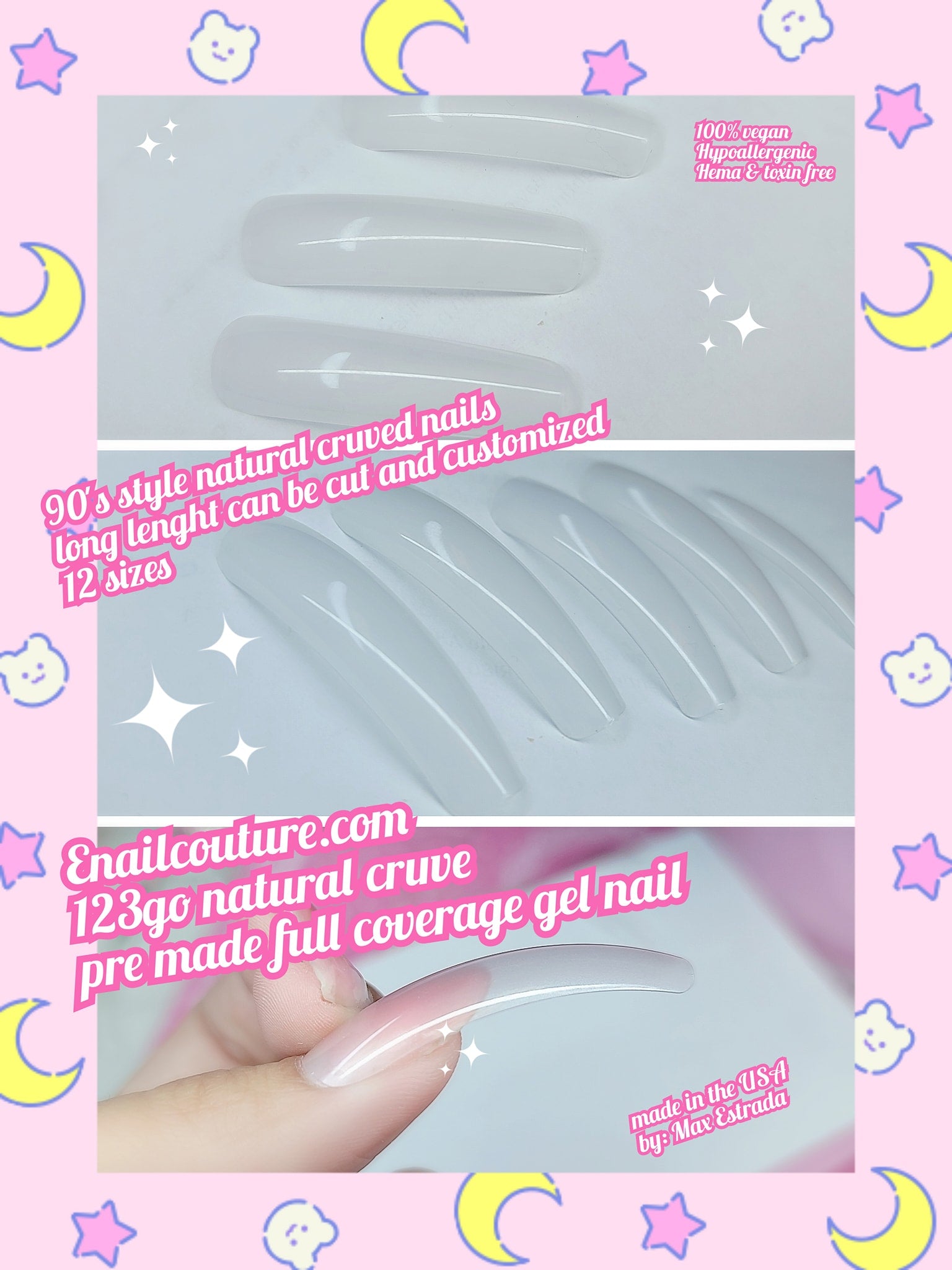 123 Go! Nails Page-2 (pre made full coverage gel nail tips) (Full Cover False Nail Artificial Gel Nails Tip, False Nails)