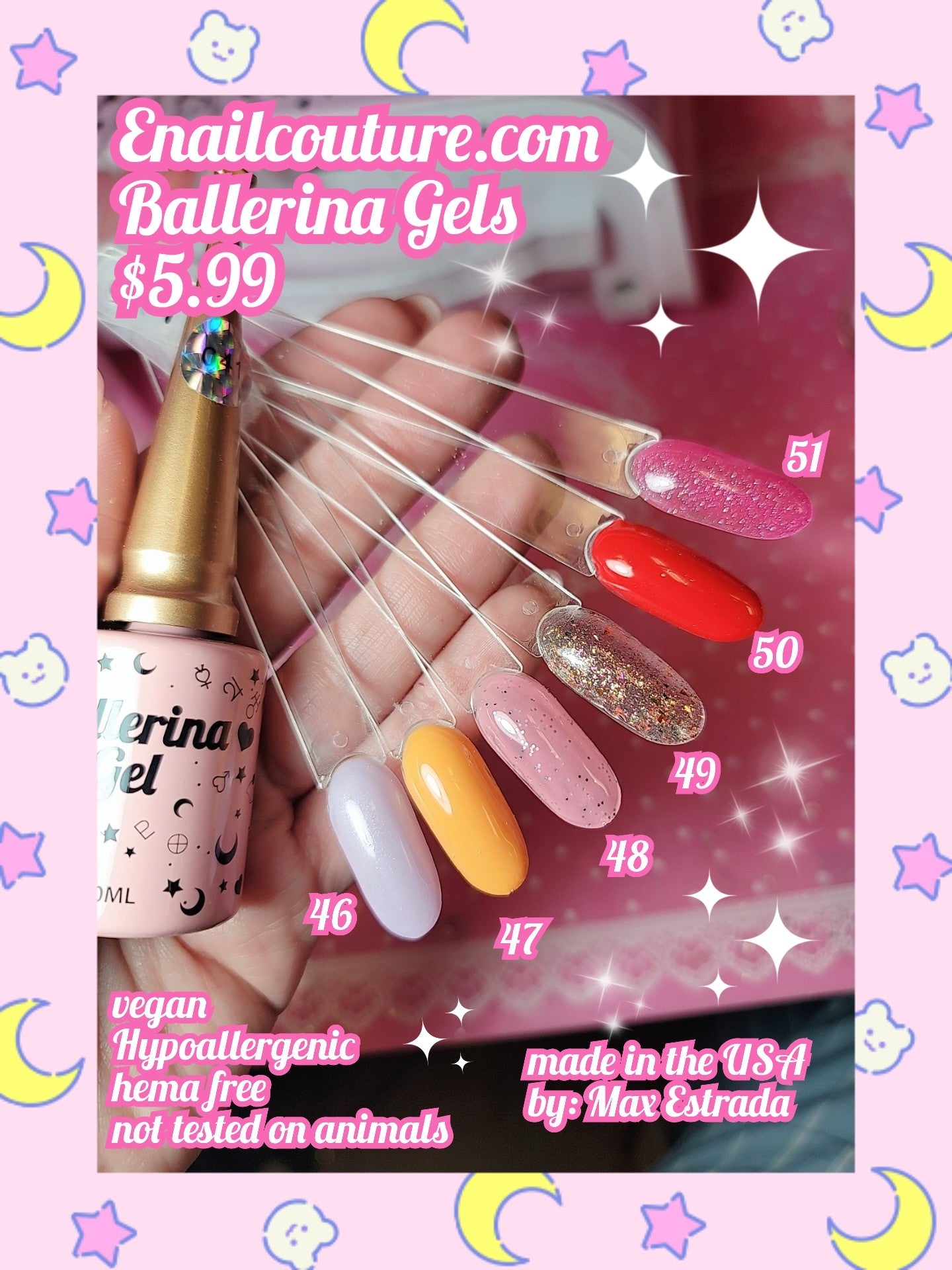 Ballerina Gel (10ML Hema-free Gel Nail Polish Set,Nude Gel Polish Soak Off LED Nail Gel Polish Set Nail Art Manicure Salon DIY)
