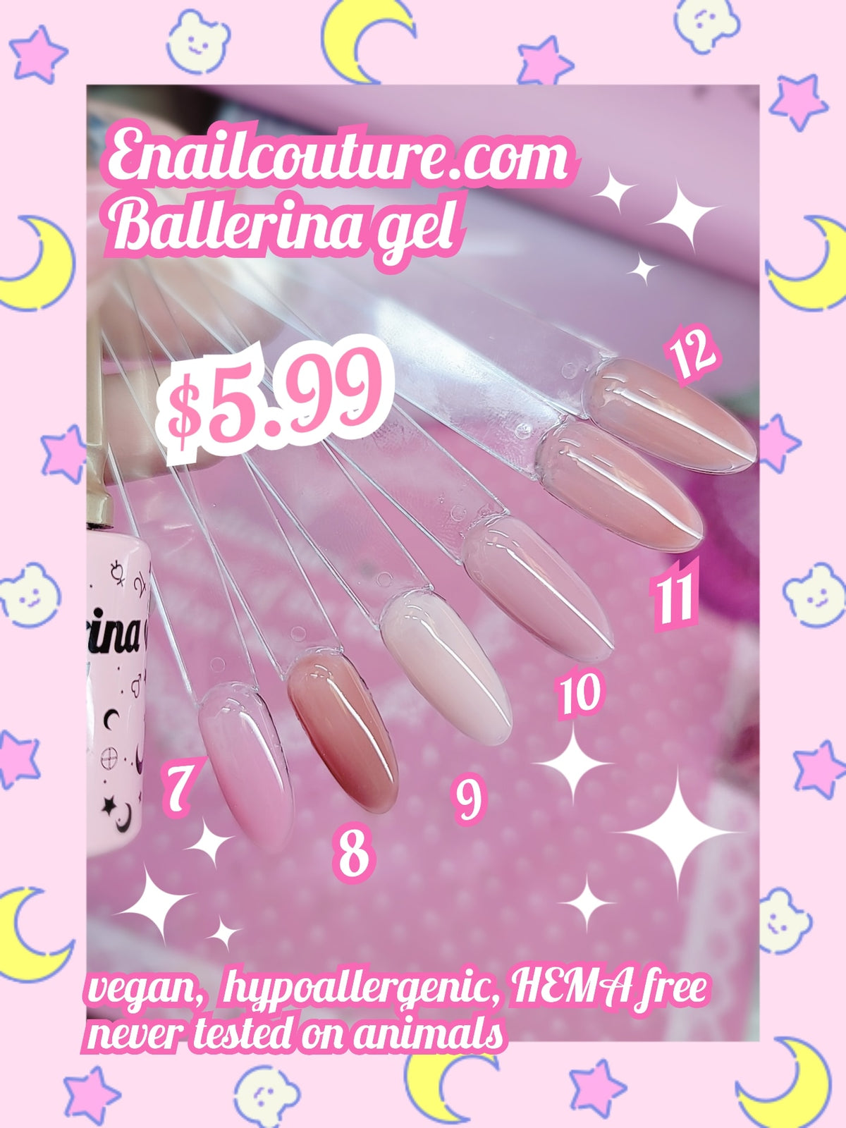 Ballerina Gel (10ML Hema-free Gel Nail Polish Set,Nude Gel Polish Soak ...