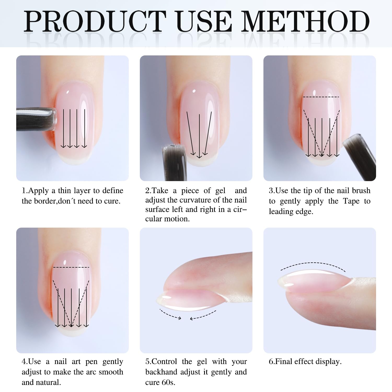 Hardy Gel !~ ( 123go nails Clear Gel Nail 15ml Nail Strengthener Builder in a Bottle Nail Extension Hard Gel Soak Off Long Lasting UV Gel Clear 8 in 1)