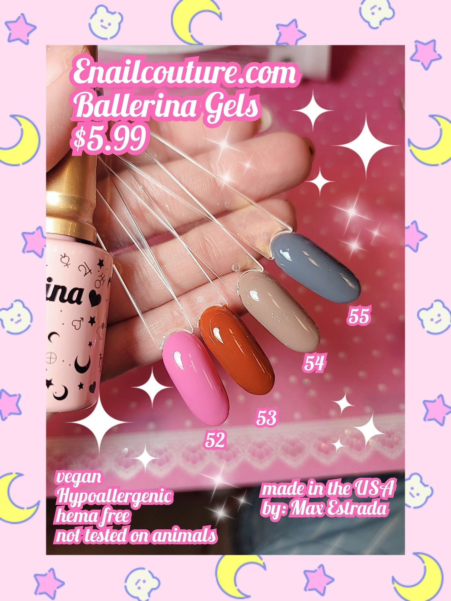 Ballerina Gel (10ML Hema-free Gel Nail Polish Set,Nude Gel Polish Soak Off LED Nail Gel Polish Set Nail Art Manicure Salon DIY)