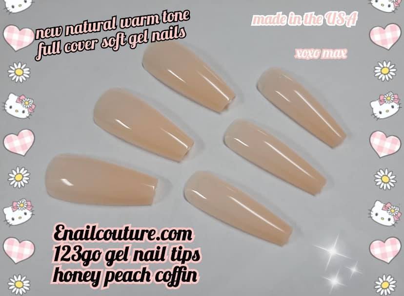 123 Go! Nail KIT (Soft Gel Full Cover Tips Kit for Soak Off Nail Extensions, Jelly Tips False Press on Nails)