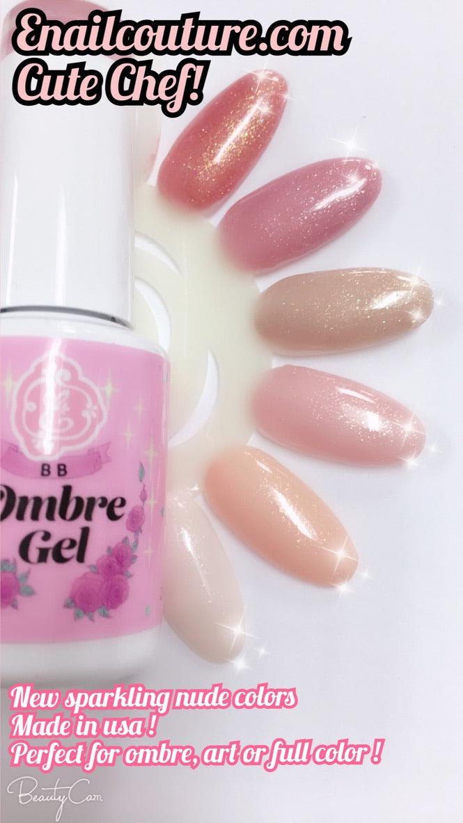 Cute Chef - Sparkling Nude Gels!~ Bb Ombre 