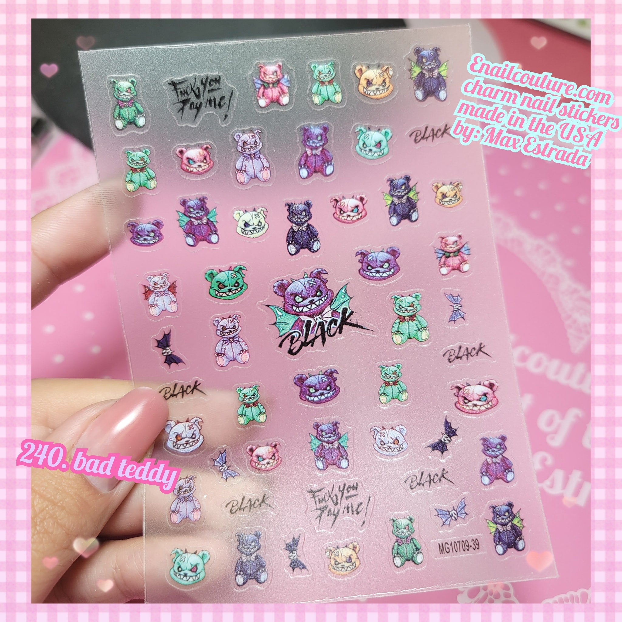 Charm Nail Sticker, Page 3 (flat & 3D Self-AdhesiveNail Decals Leaf Nail Art Stickers Colorful Mixed Nail Decorations)