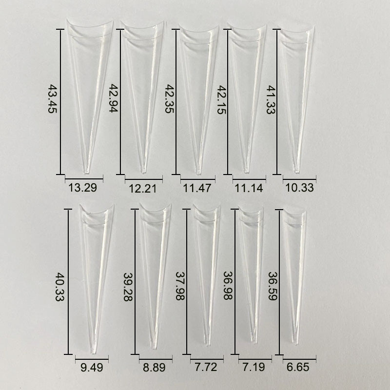 Super Sharp Stiletto Tips (xtra Long Stiletto Soft Gel Nail Tips Clear Half Cover Sharp Fake Nails 12 Sizes Long Press On Sharp Stiletto Nail Tips XL for Acrylic Nails)