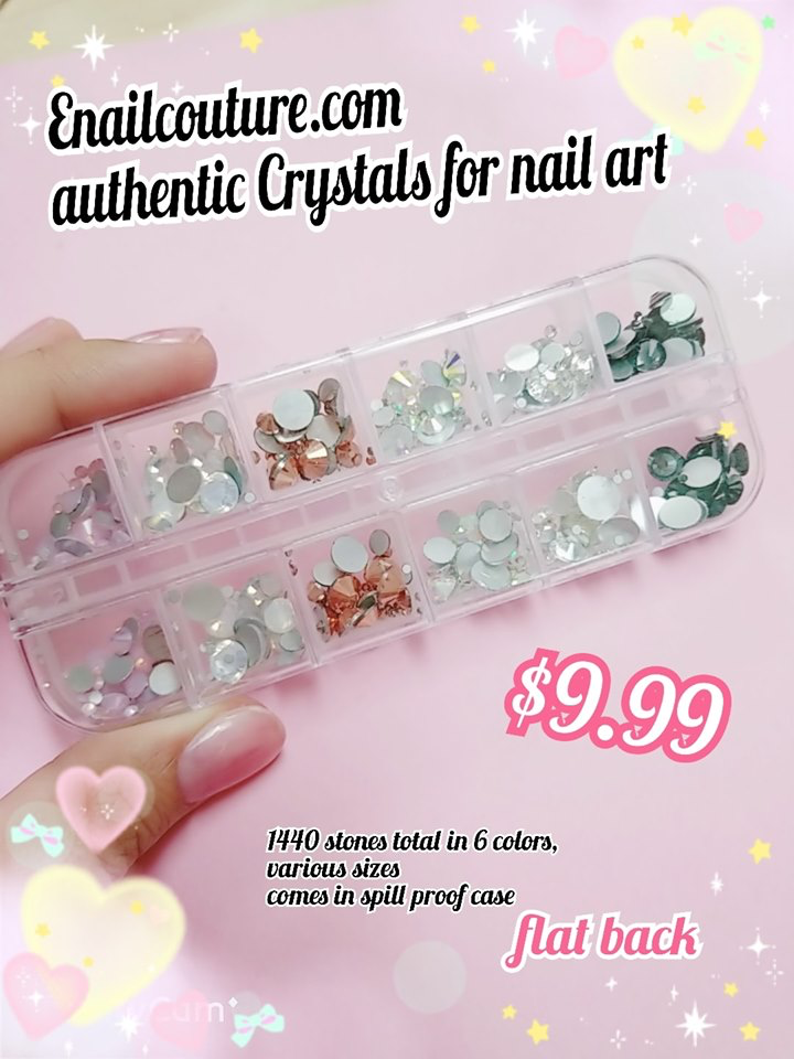 rhinestone set MIX authentic nail art crystals (diamond, charms, gems, rhinestones) (Multi Shapes Glass Crystal AB Rhinestones for nail gems with tools and nail rhinestone nail decoration and accessories kit)