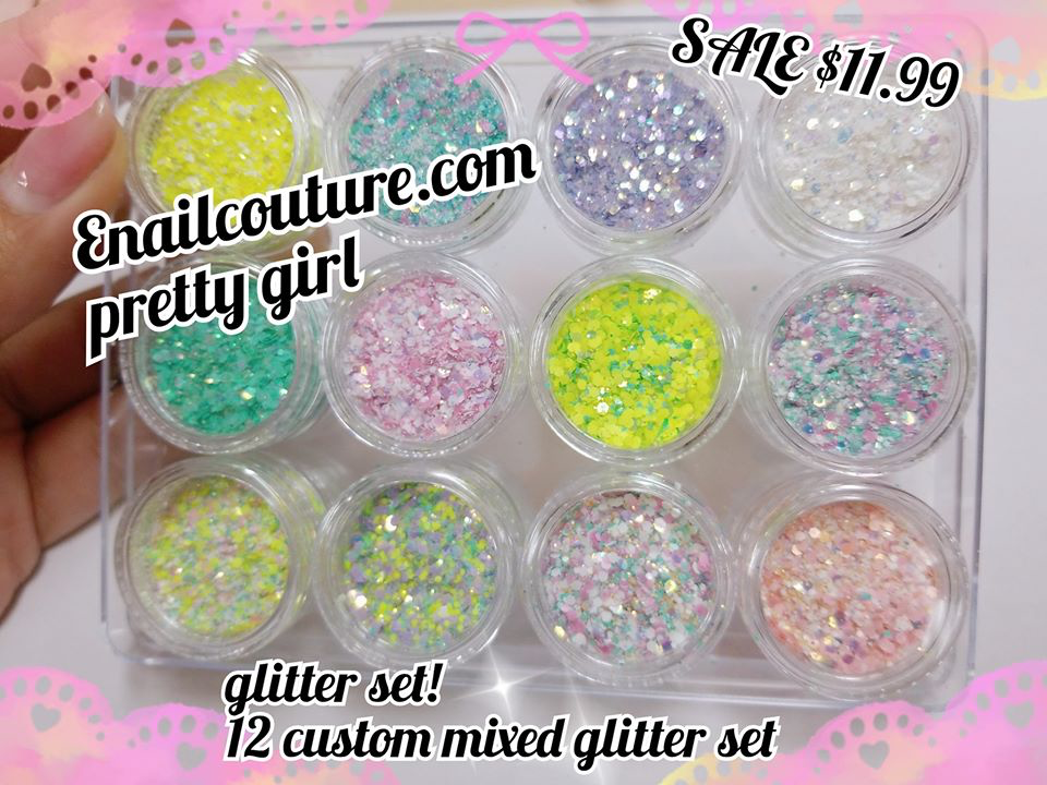 pretty girl glitter set! magic pastel hologram glitter set