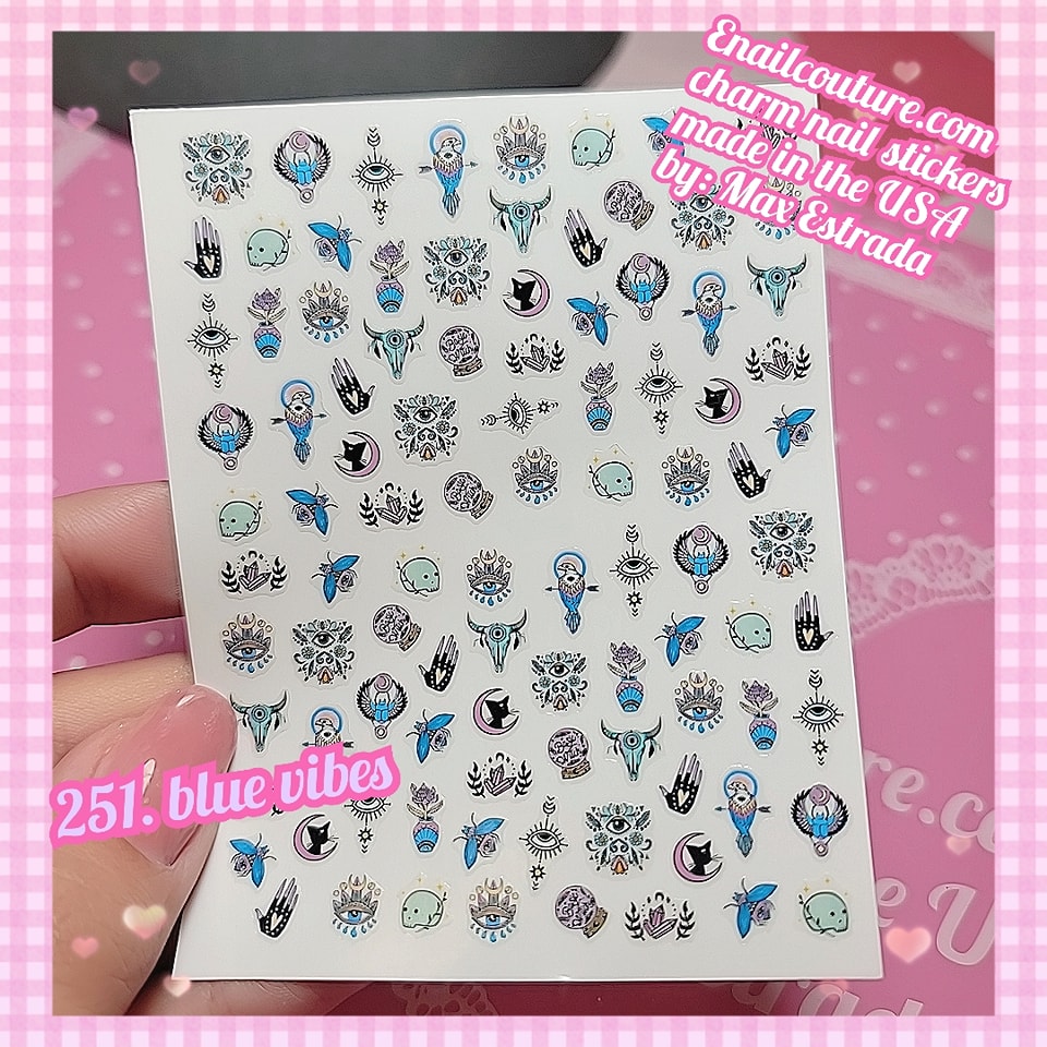 Charm Nail Sticker, Page 3 (flat & 3D Self-AdhesiveNail Decals Leaf Nail Art Stickers Colorful Mixed Nail Decorations)