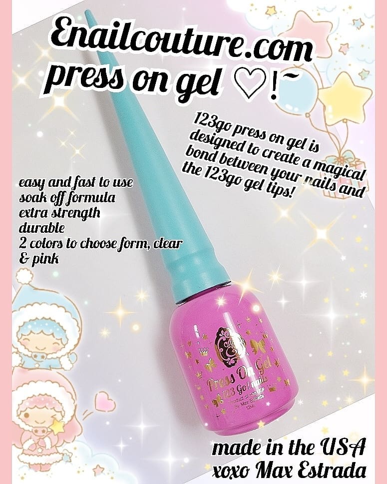 123 Go! Nails (pre made full coverage gel nail tips) (Full Cover False Nail Artificial Gel Nails Tip, False Nails)