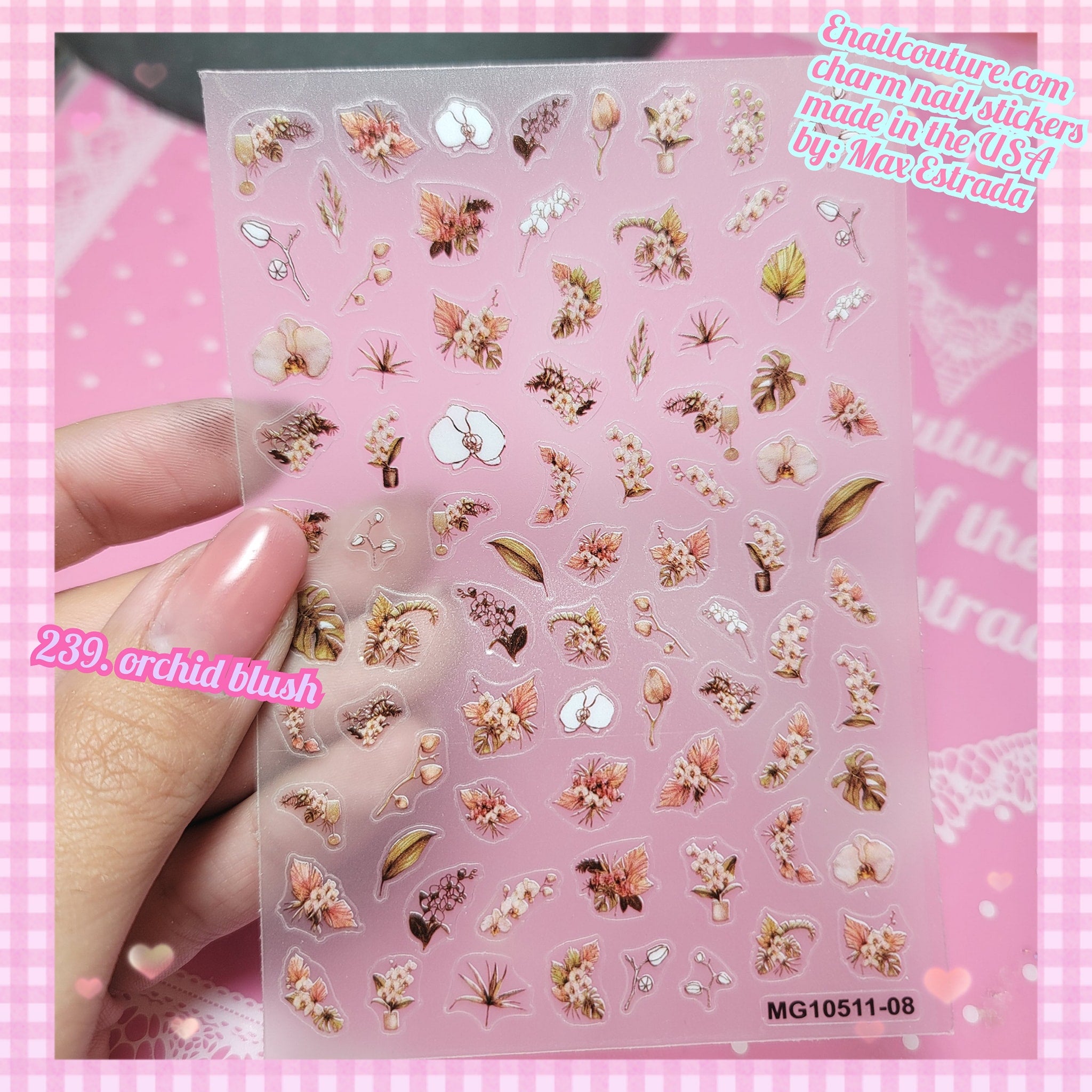 Charm Nail Sticker, Page 3 (flat & 3D Self-AdhesiveNail Decals Leaf Nail Art Stickers Colorful Mixed Nail Decorations)