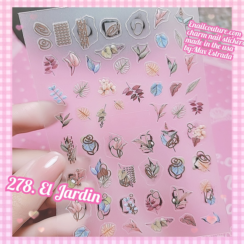 Charm Nail Sticker, Page 3 (flat & 3D Self-AdhesiveNail Decals Leaf Nail Art Stickers Colorful Mixed Nail Decorations)