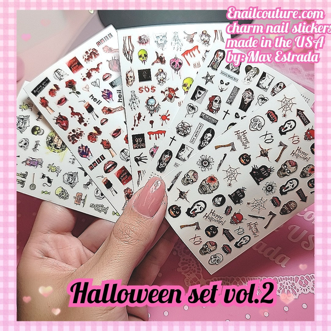 Charm Nail Sticker, Page 3 (flat & 3D Self-AdhesiveNail Decals Leaf Nail Art Stickers Colorful Mixed Nail Decorations)