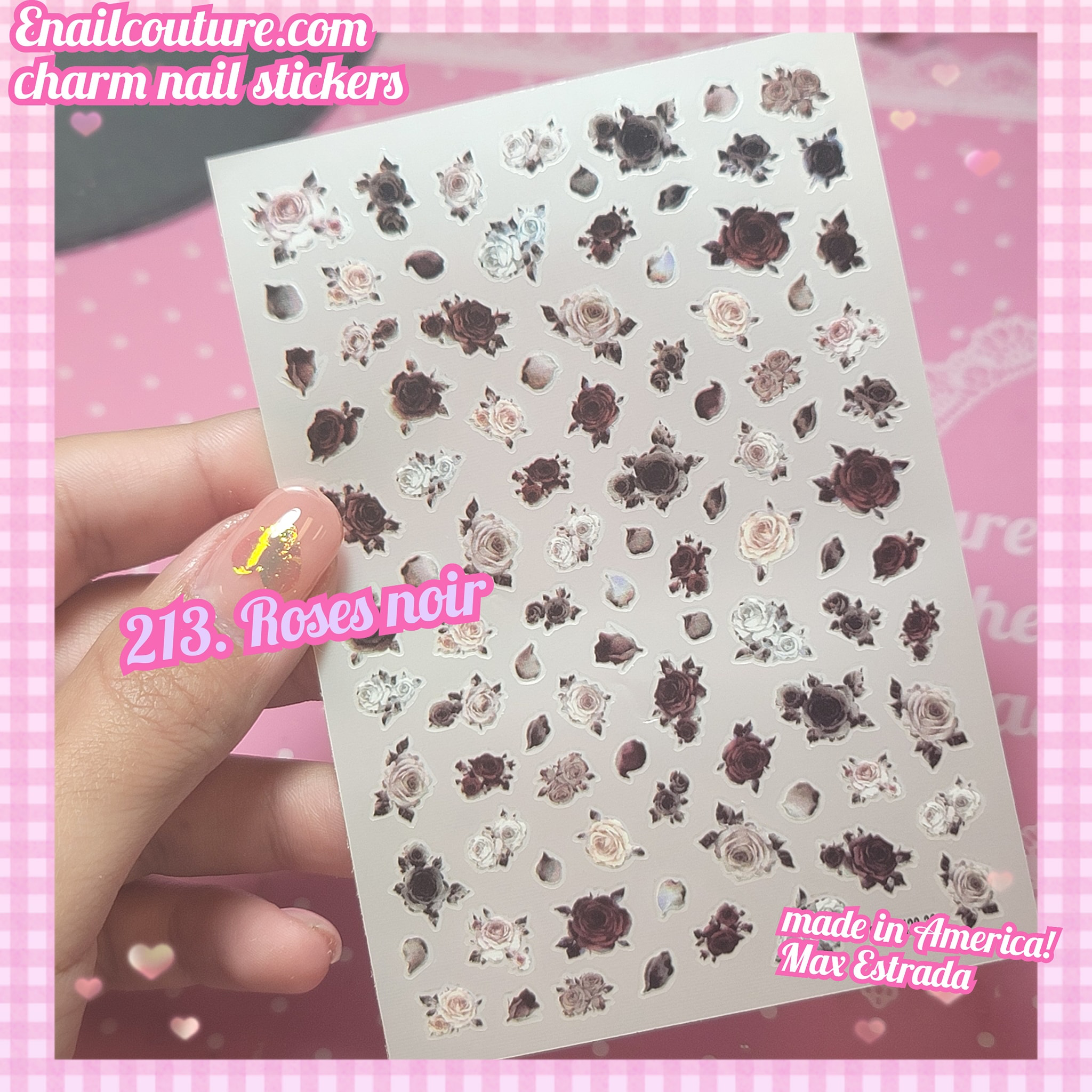 Charm Nail Sticker, Page 3 (flat & 3D Self-AdhesiveNail Decals Leaf Nail Art Stickers Colorful Mixed Nail Decorations)