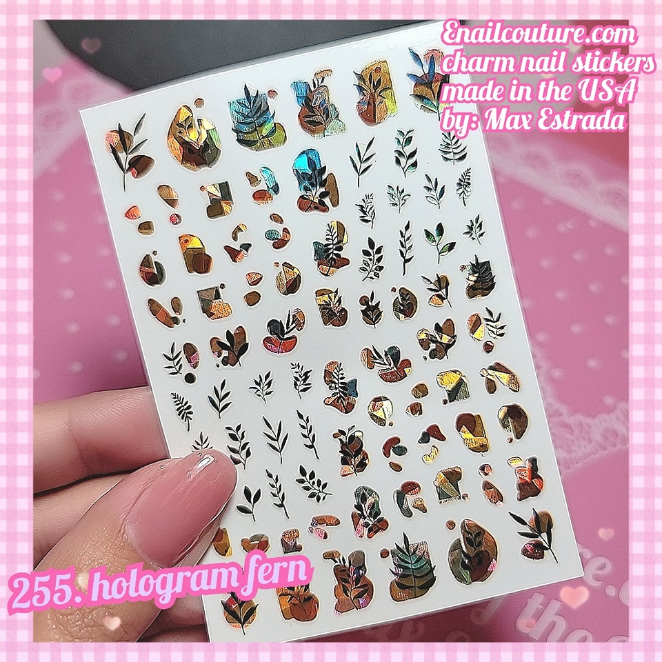 Charm Nail Sticker, Page 3 (flat & 3D Self-AdhesiveNail Decals Leaf Nail Art Stickers Colorful Mixed Nail Decorations)