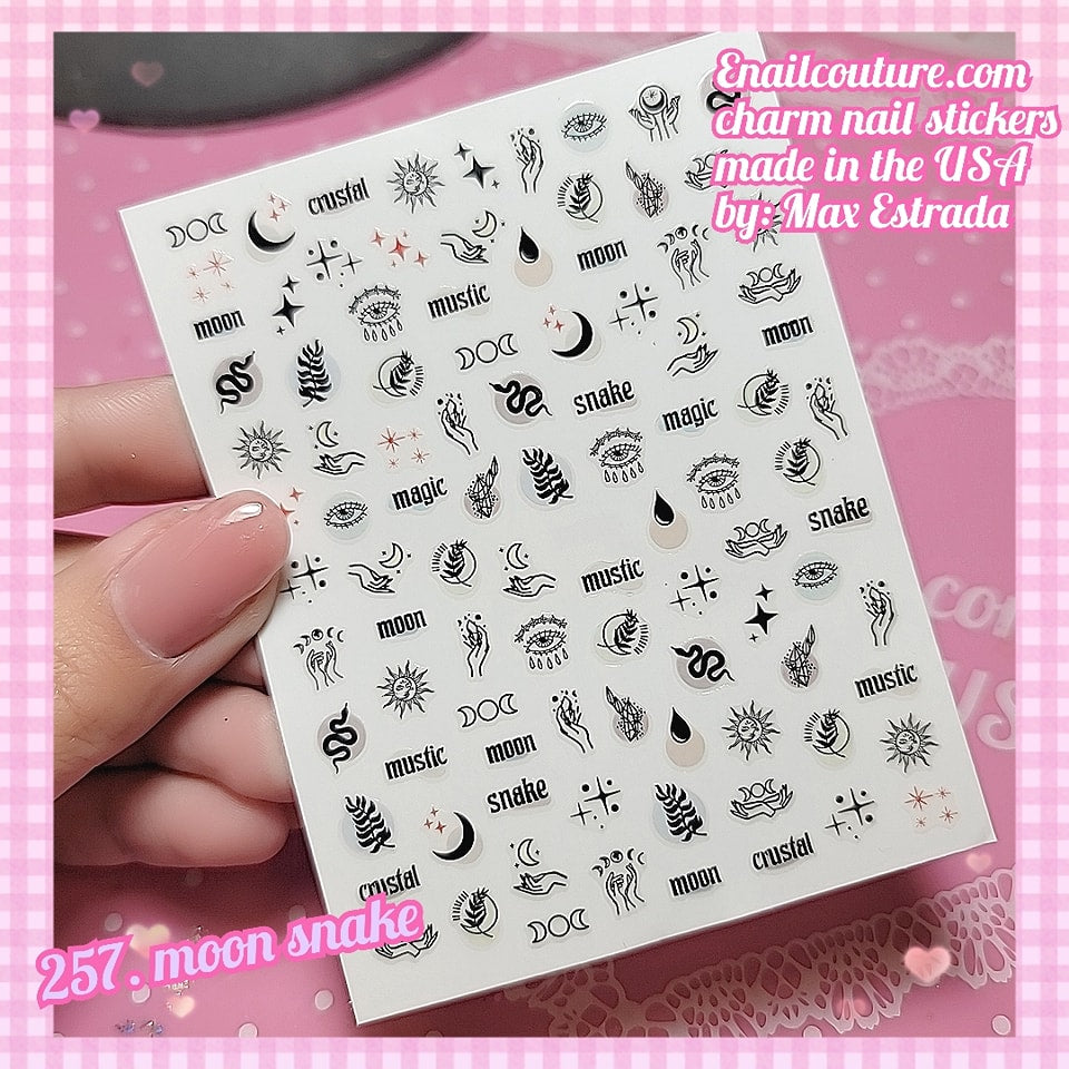 Charm Nail Sticker, Page 3 (flat & 3D Self-AdhesiveNail Decals Leaf Nail Art Stickers Colorful Mixed Nail Decorations)