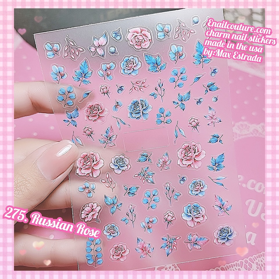 Charm Nail Sticker, Page 3 (flat & 3D Self-AdhesiveNail Decals Leaf Nail Art Stickers Colorful Mixed Nail Decorations)