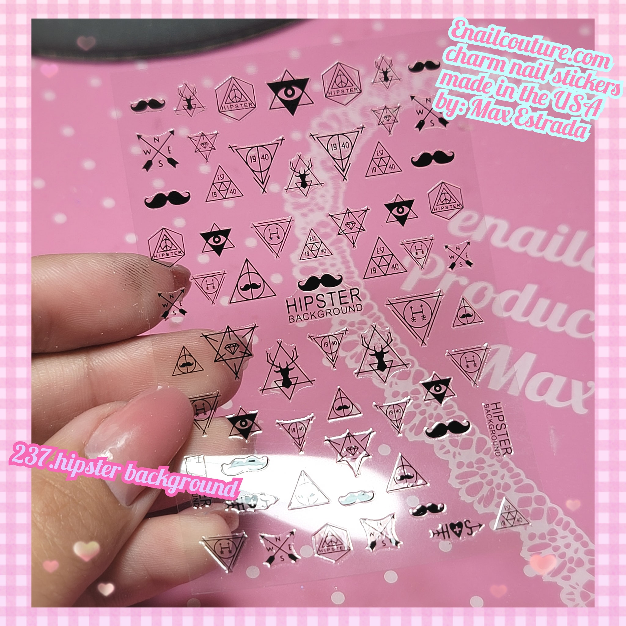 Charm Nail Sticker, Page 3 (flat & 3D Self-AdhesiveNail Decals Leaf Nail Art Stickers Colorful Mixed Nail Decorations)