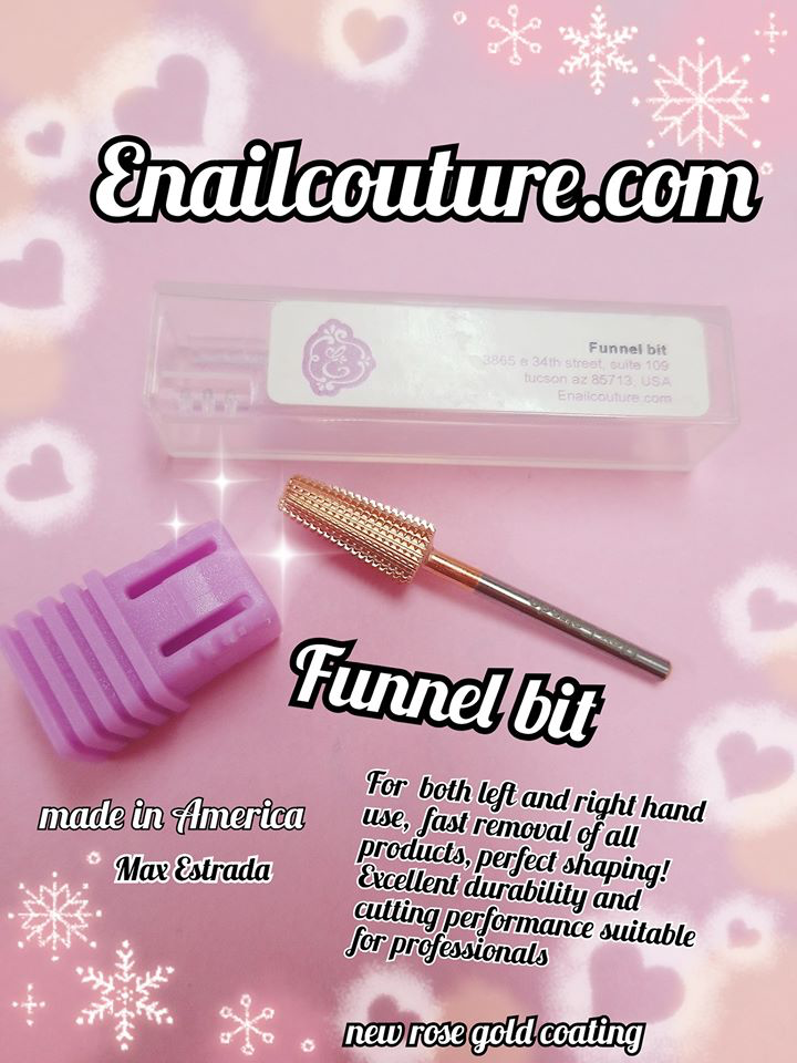 Funnel bit  !~ 5in1 rose gold nail bit