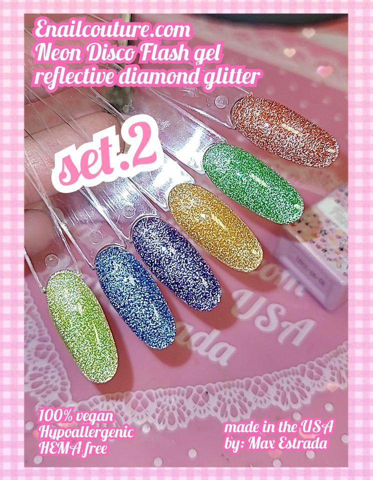 Flash gel, Reflective Glitter Gel !~ (Explosion Diamond Gel Nail Reflective Sparkling Nail Polish Bright Glitter UV Nail Gel Broken Diamond Gel Nail Art)