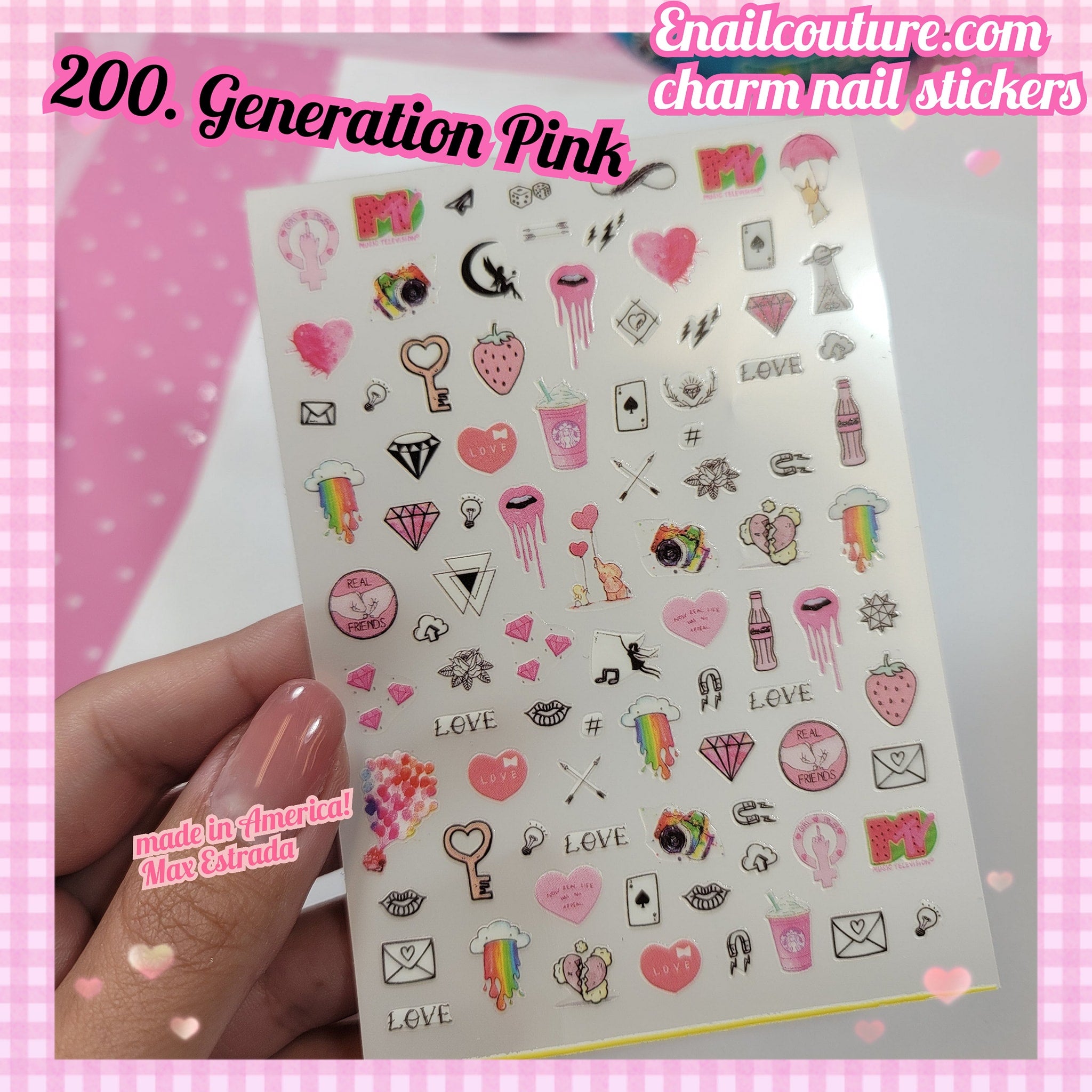 Charm Nail Sticker, Page 3 (flat & 3D Self-AdhesiveNail Decals Leaf Nail Art Stickers Colorful Mixed Nail Decorations)