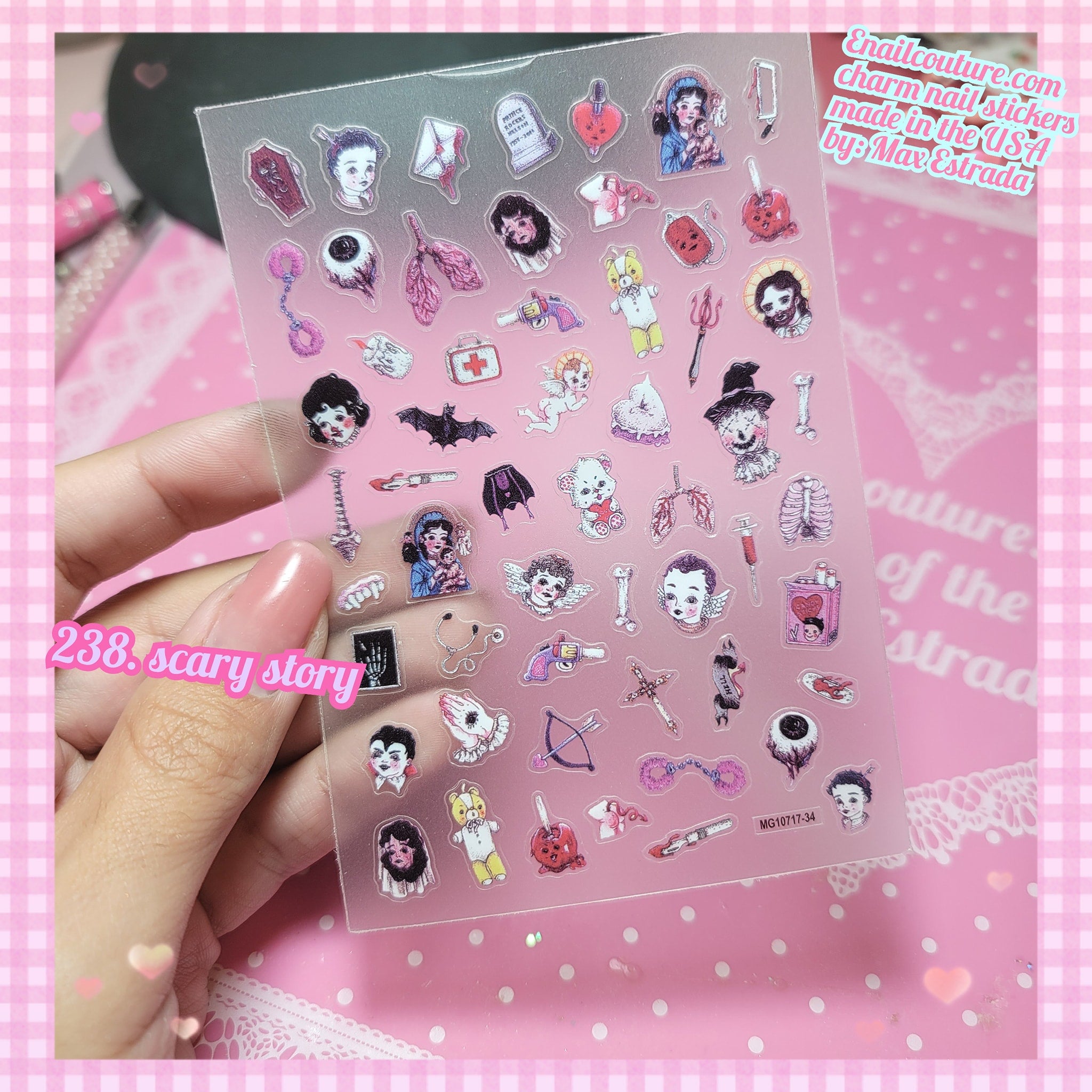 Charm Nail Sticker, Page 3 (flat & 3D Self-AdhesiveNail Decals Leaf Nail Art Stickers Colorful Mixed Nail Decorations)