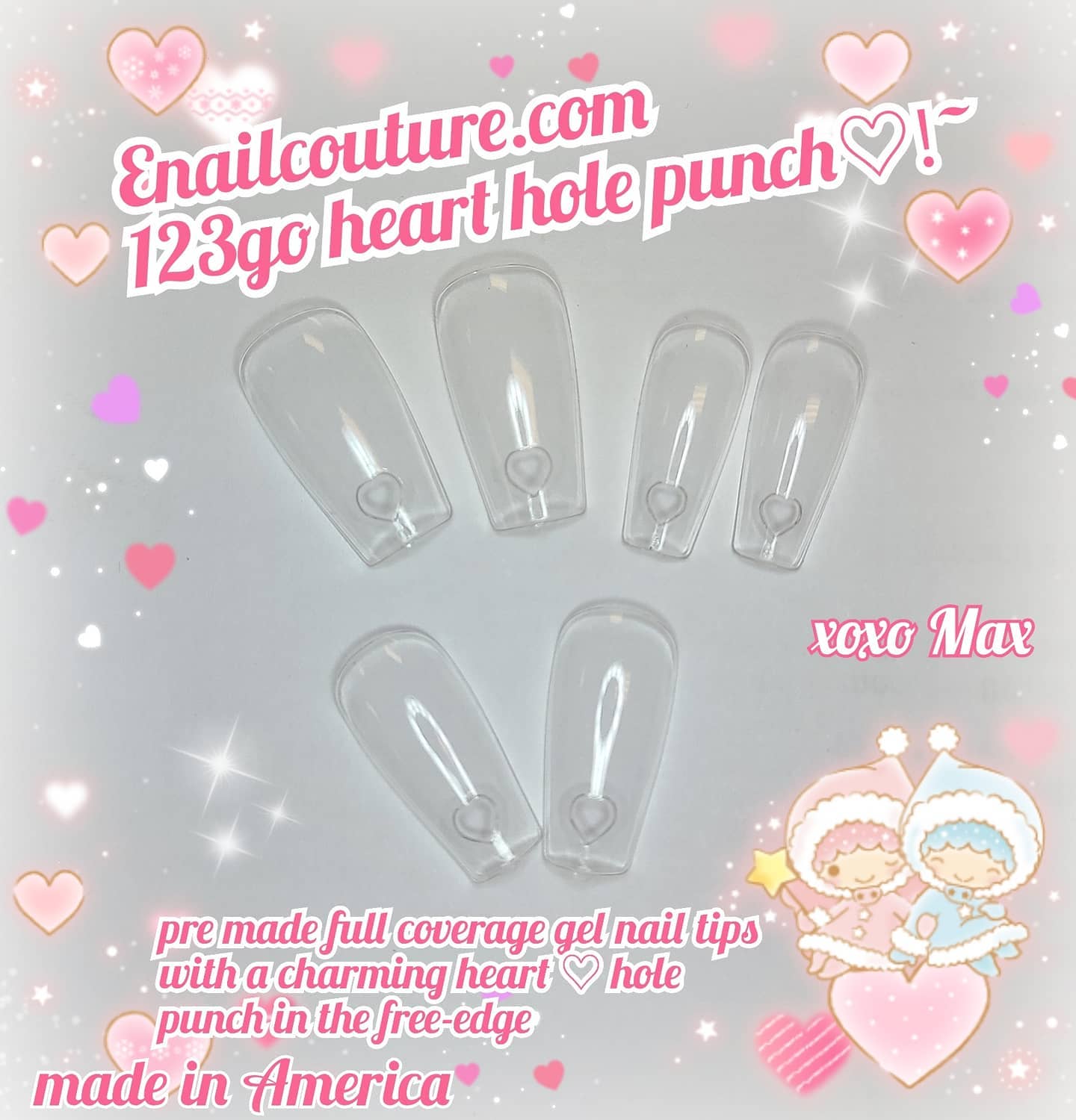 123 Go! Nails (pre made full coverage gel nail tips) (Full Cover False Nail Artificial Gel Nails Tip, False Nails)