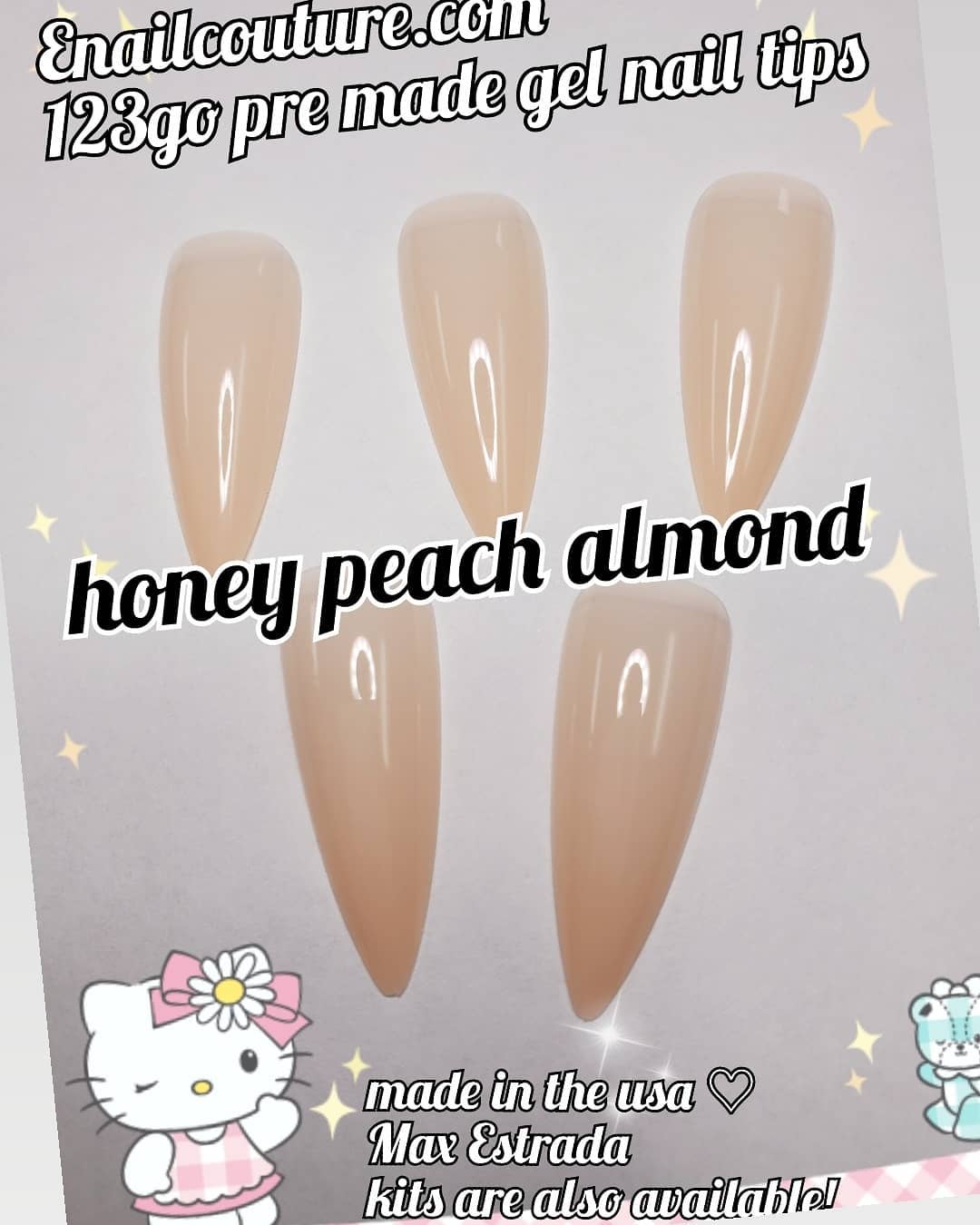 123 Go! Nails (pre made full coverage gel nail tips) (Full Cover False Nail Artificial Gel Nails Tip, False Nails)