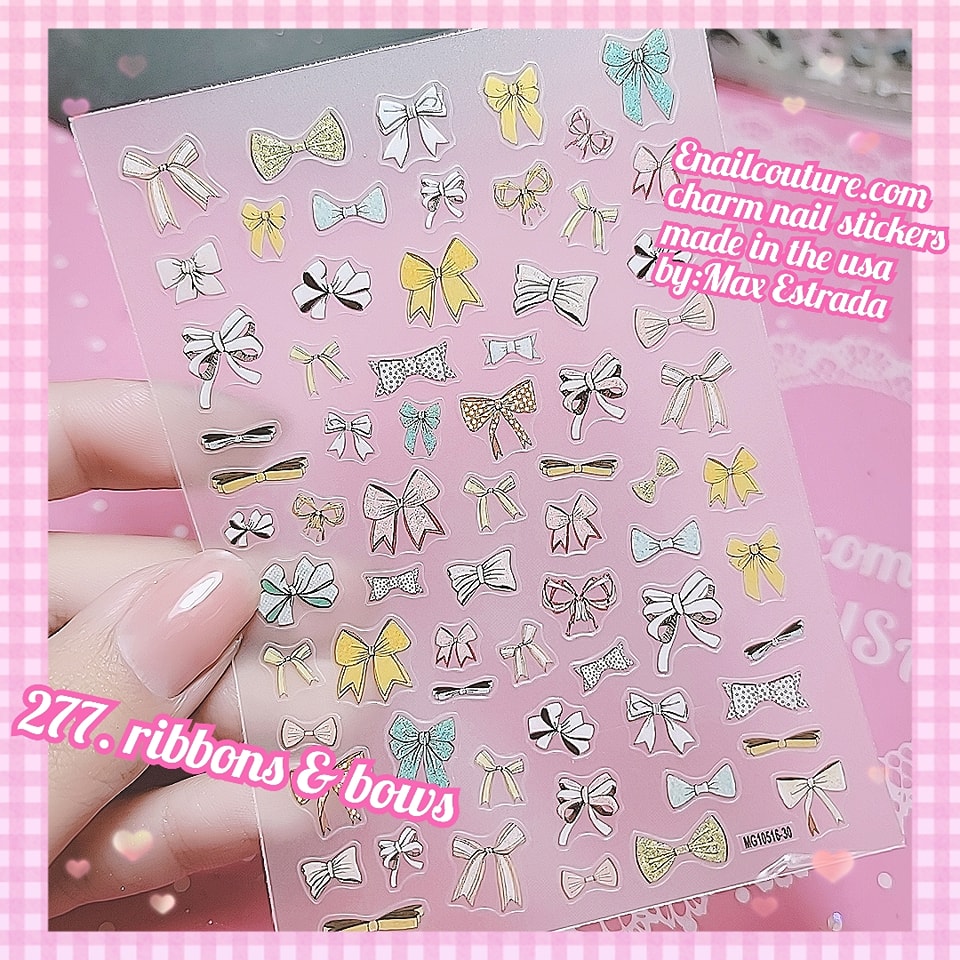 Charm Nail Sticker, Page 3 (flat & 3D Self-AdhesiveNail Decals Leaf Nail Art Stickers Colorful Mixed Nail Decorations)