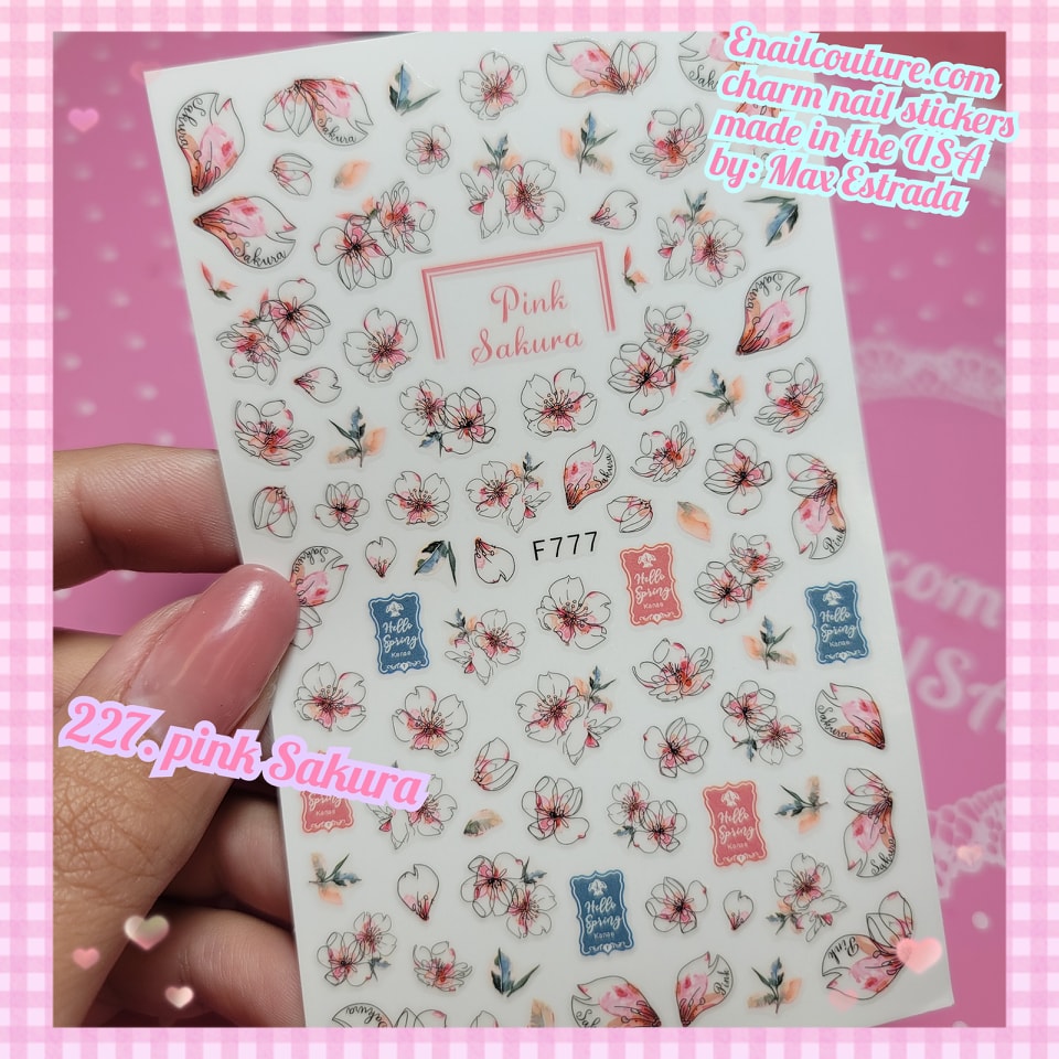 Charm Nail Sticker, Page 3 (flat & 3D Self-AdhesiveNail Decals Leaf Nail Art Stickers Colorful Mixed Nail Decorations)