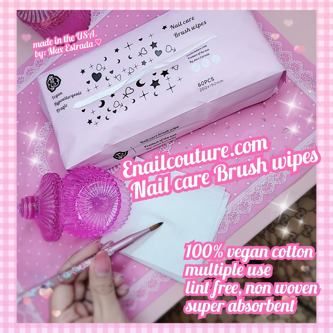 Nail Care Brush Wipes! (Soft Dry Wipe Pack, 100% Cotton Face Tissues, Lint Free Facial Cleansing Towels Disposable, Extra Thick Dry and Wet Use for Sensitive Skin, Makeup Removing, Surface Cleaning )