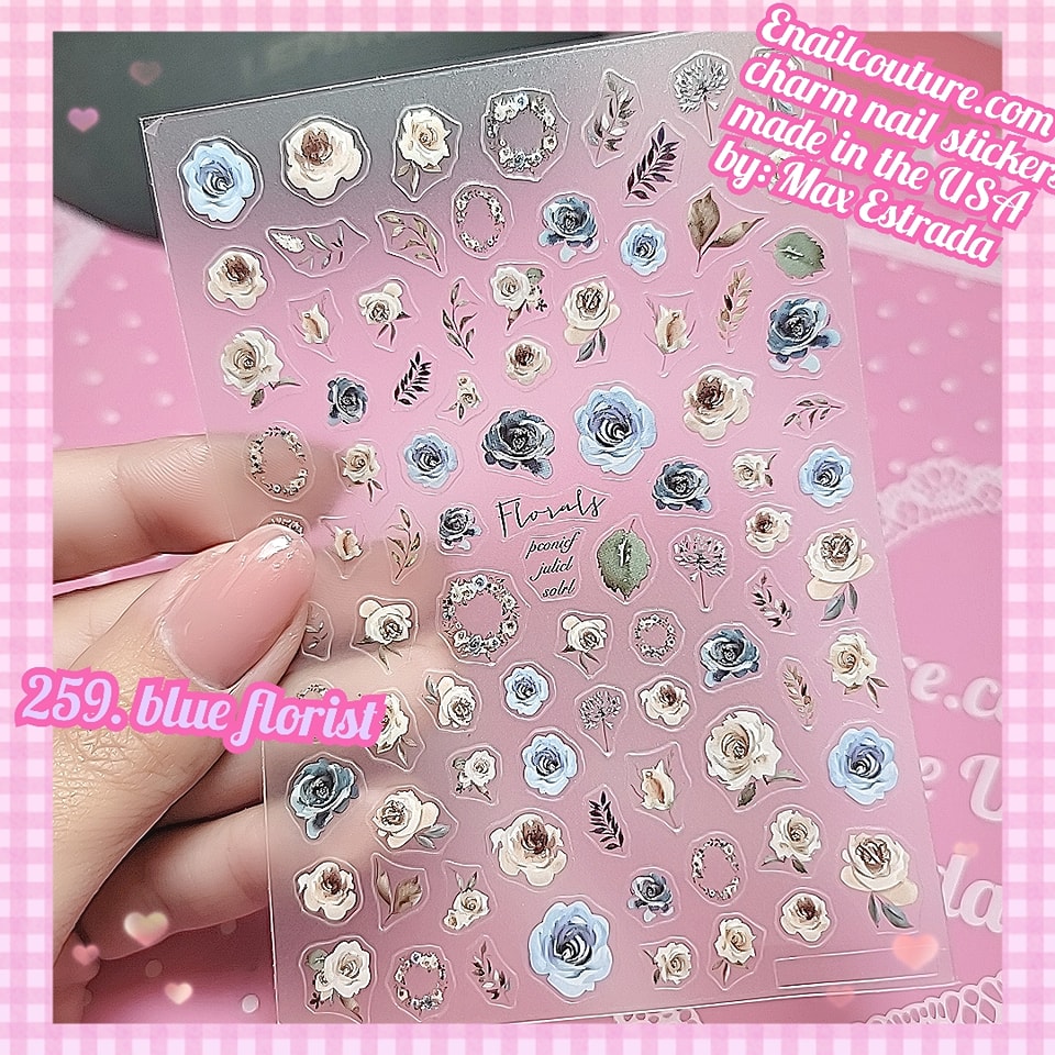 Charm Nail Sticker, Page 3 (flat & 3D Self-AdhesiveNail Decals Leaf Nail Art Stickers Colorful Mixed Nail Decorations)