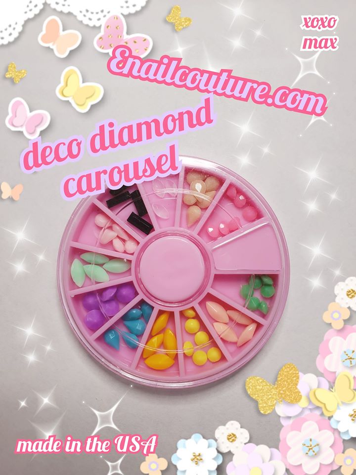 deco diamond  carousel !~ mix shape (Crystal Rhinestones Set, Rhinestones Nail Art Set Nail Gems Iridescent Clear Class Multi-Shape Flat Back Shiny Nail Jewels for Nail Art DIY Crafts Phones Clothes Shoes Jewelry Bag)