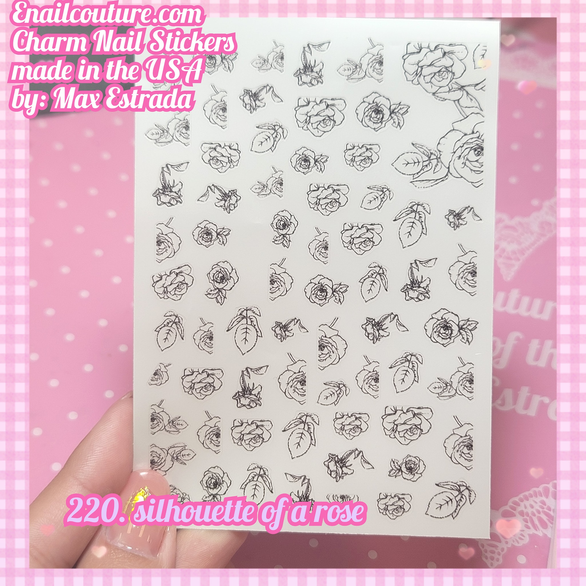 Charm Nail Sticker, Page 3 (flat & 3D Self-AdhesiveNail Decals Leaf Nail Art Stickers Colorful Mixed Nail Decorations)