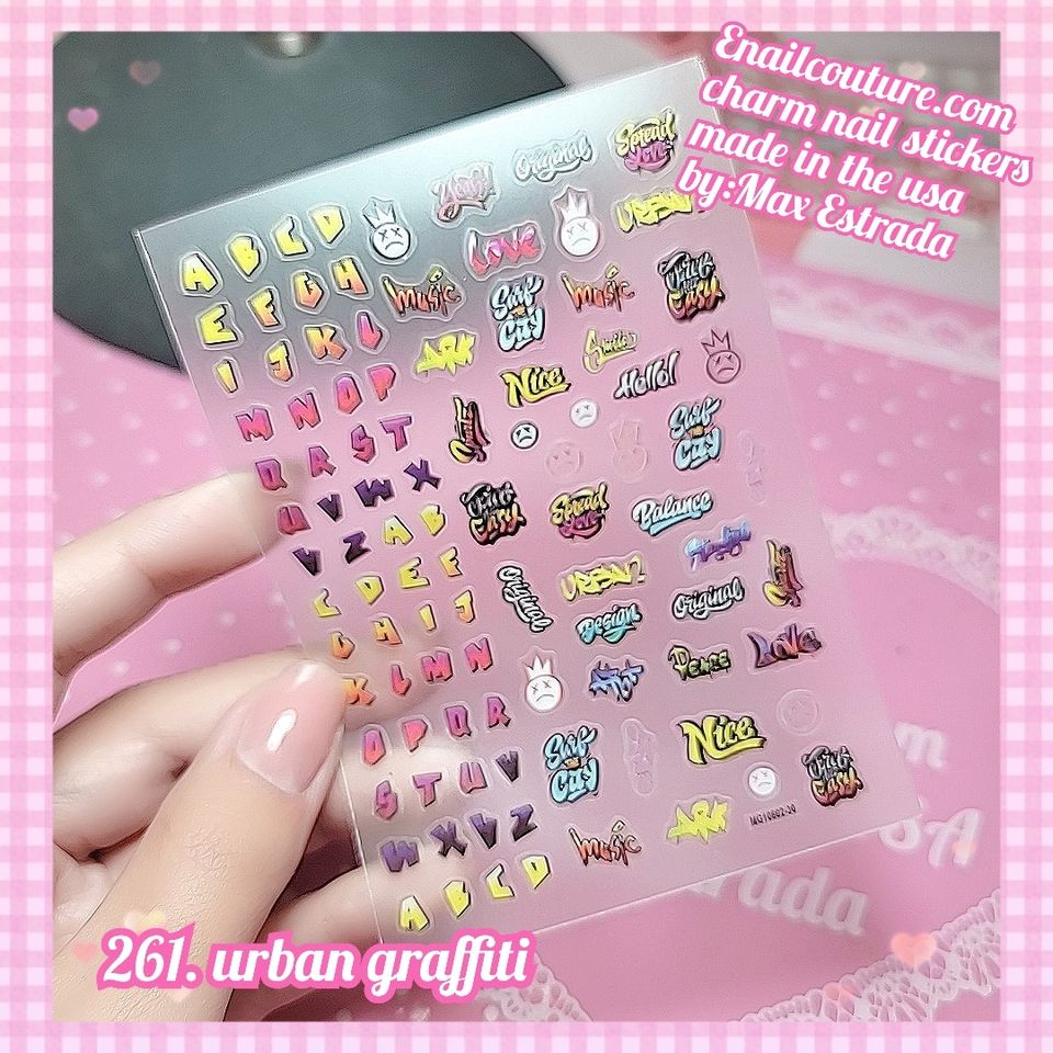 Charm Nail Sticker, Page 3 (flat & 3D Self-AdhesiveNail Decals Leaf Nail Art Stickers Colorful Mixed Nail Decorations)