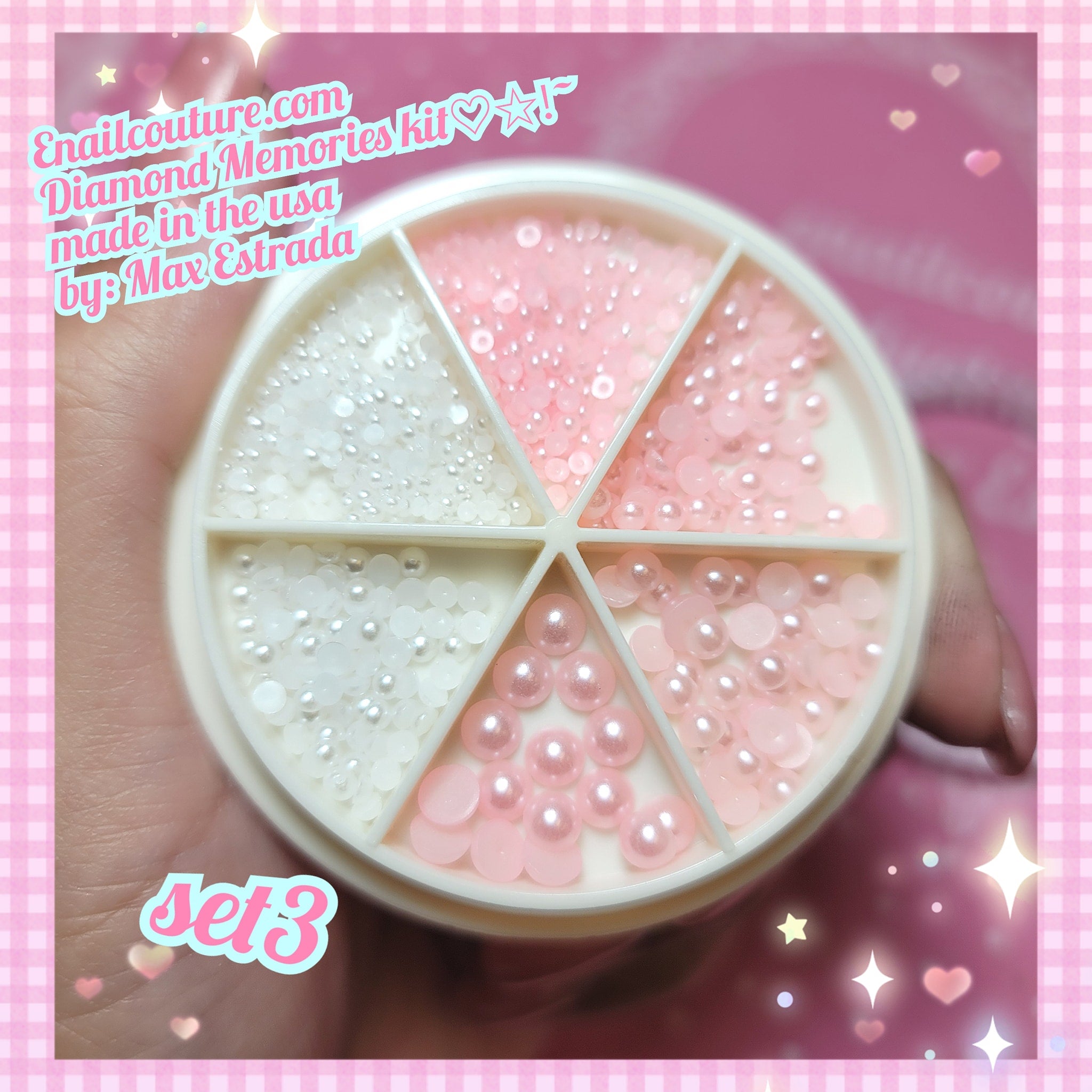 Diamond Memories (Nail Rhinestones Kit, AB Crystal Rhinestones for Nail Craft Multi Shape Nail Art Stones Mixed Size Round Flatback Nail Gems Packaged in Diamond Storage Box)