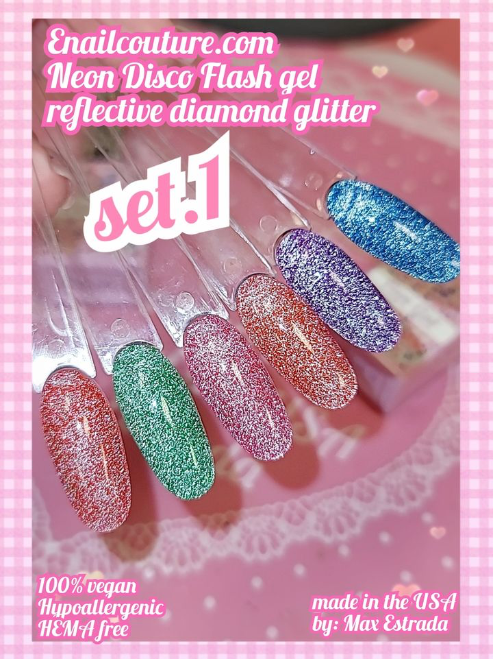 Flash gel, Reflective Glitter Gel !~ (Explosion Diamond Gel Nail Reflective Sparkling Nail Polish Bright Glitter UV Nail Gel Broken Diamond Gel Nail Art)