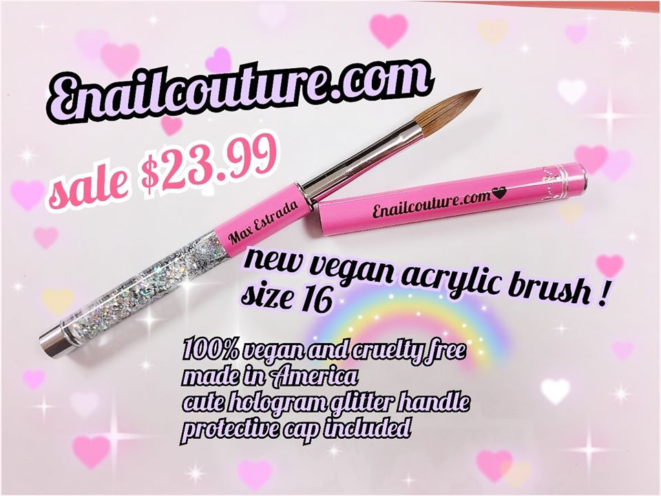 Candy Vegan Acrylic and Gel Brush series !~ (cruelty free nail art, gel and acrylic brushes)