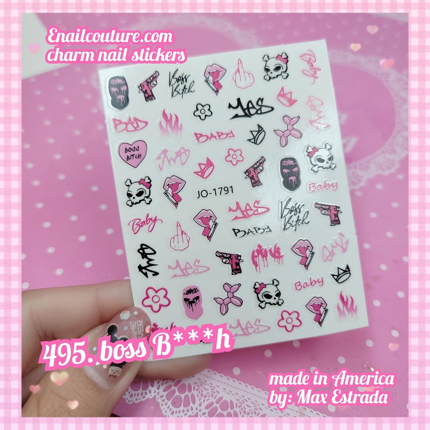 Charm Nail Sticker, Page 6 (flat & 3D Self-AdhesiveNail Decals Leaf Nail Art Stickers Colorful Mixed Nail Decorations)