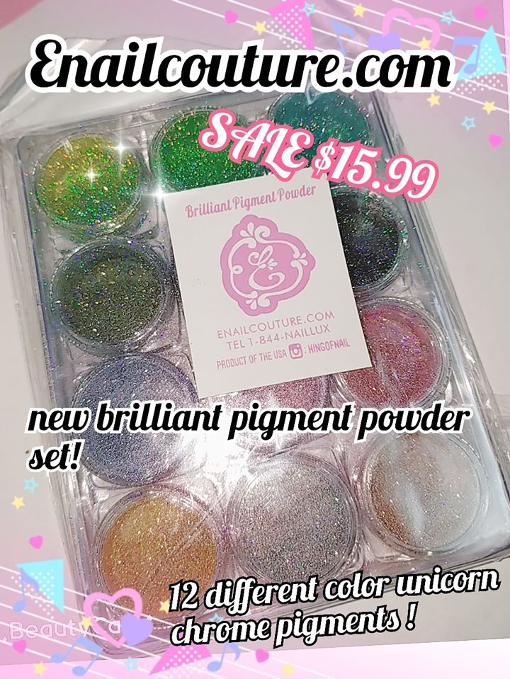 brilliant pigment powder! magic hologram pigment set