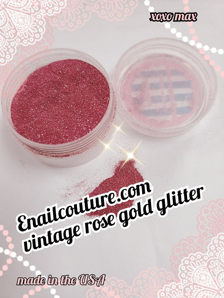 Vintage rose gold  , pure glitter mix!