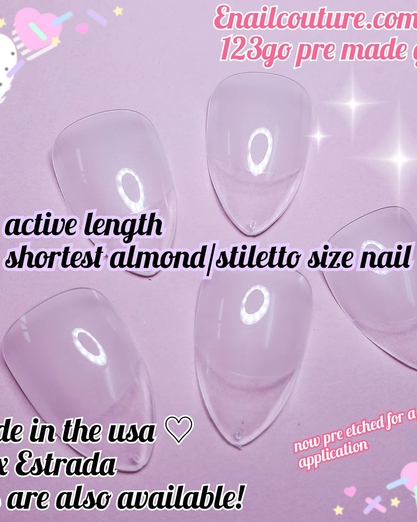 123 Go! Nails (pre made full coverage gel nail tips) (Full Cover False Nail Artificial Gel Nails Tip, False Nails)
