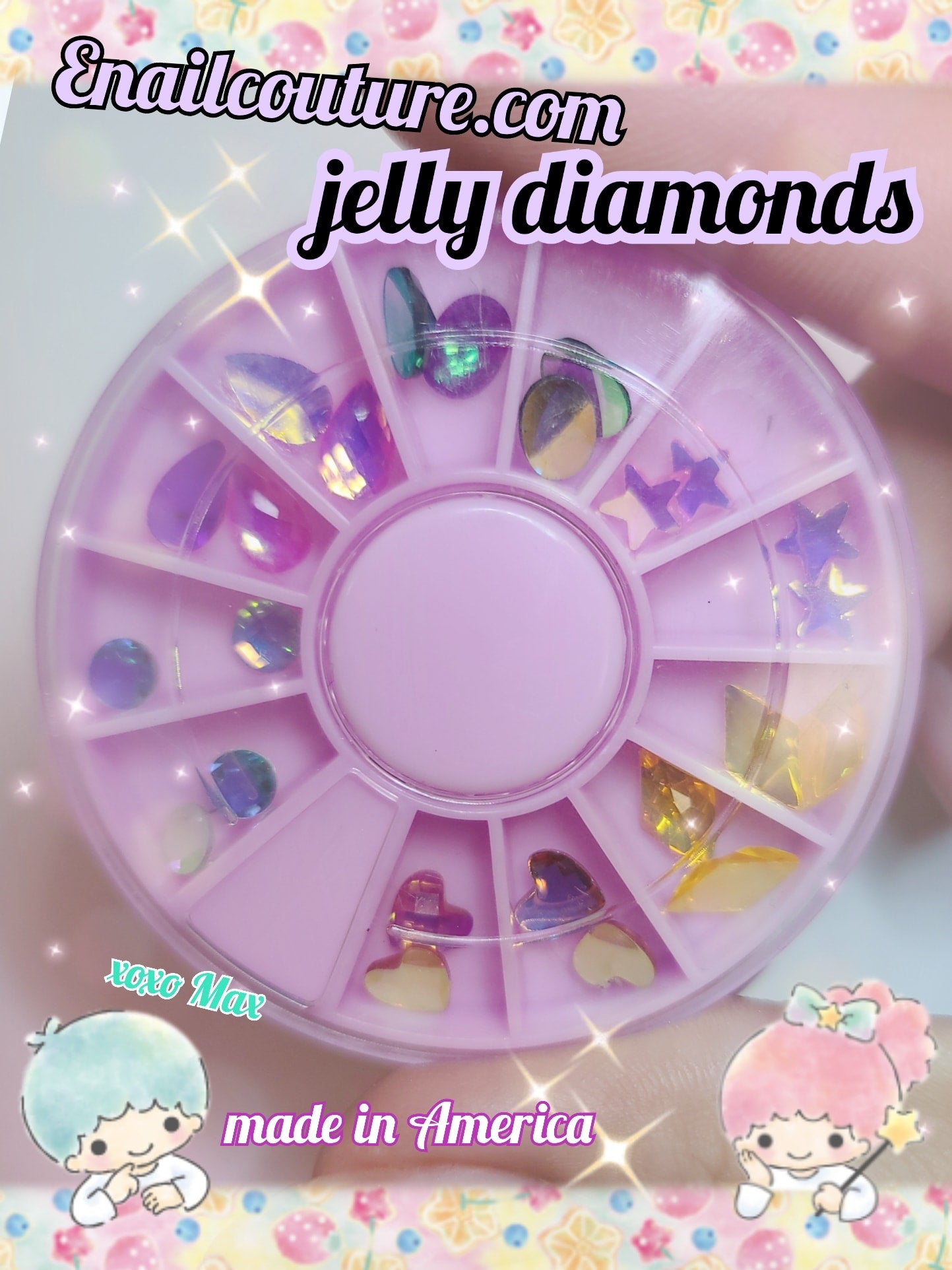 Jelly diamond carousel !~ mix shape (Crystal Rhinestones Set,Rhinestones Nail Art Set Nail Gems Iridescent Clear Class Multi-Shape Flat Back Shiny Nail Jewels for Nail Art DIY Crafts Phones Clothes Shoes Jewelry Bag)