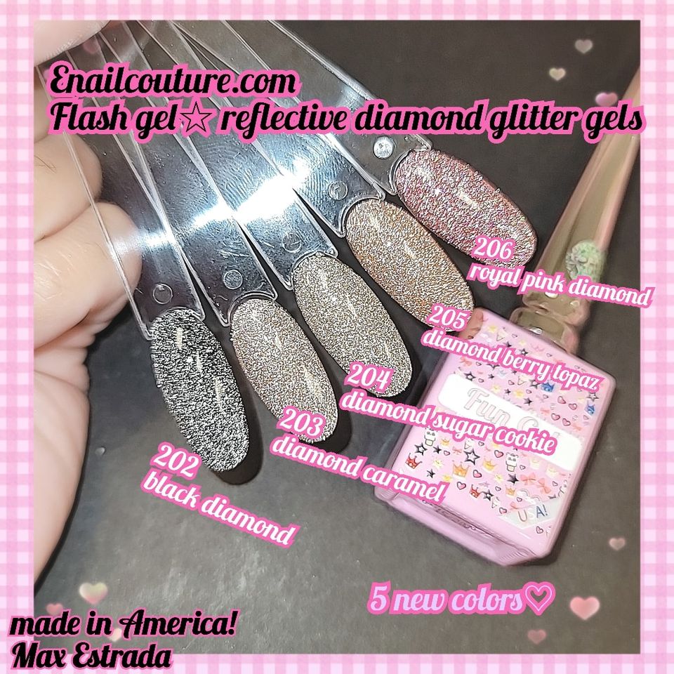 Flash gel, Reflective Glitter Gel !~ (Explosion Diamond Gel Nail Reflective Sparkling Nail Polish Bright Glitter UV Nail Gel Broken Diamond Gel Nail Art)