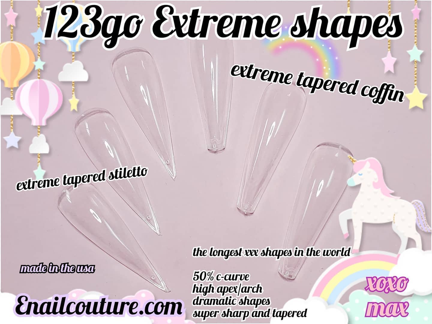 123 Go! Nails (pre made full coverage gel nail tips) (Full Cover False Nail Artificial Gel Nails Tip, False Nails)