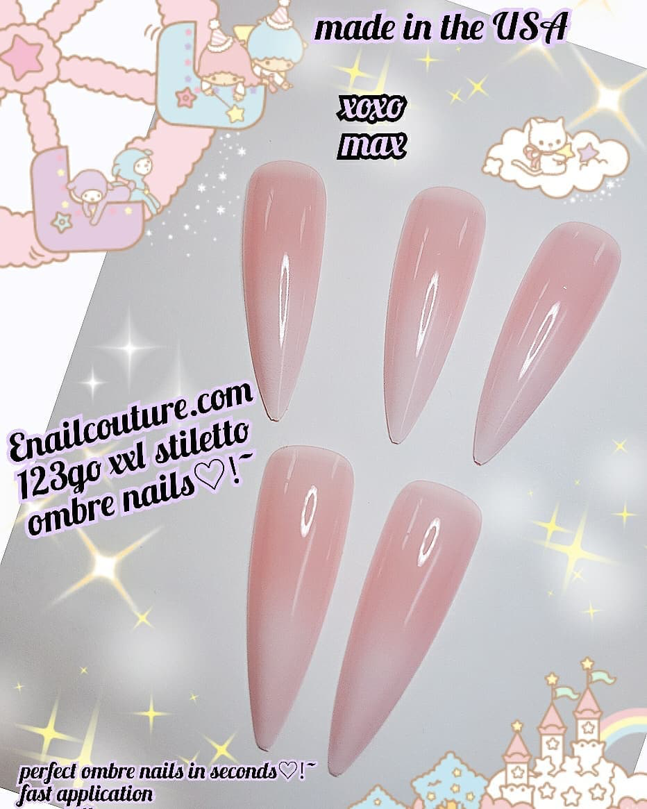 123 Go! Nails (pre made full coverage gel nail tips) (Full Cover False Nail Artificial Gel Nails Tip, False Nails)