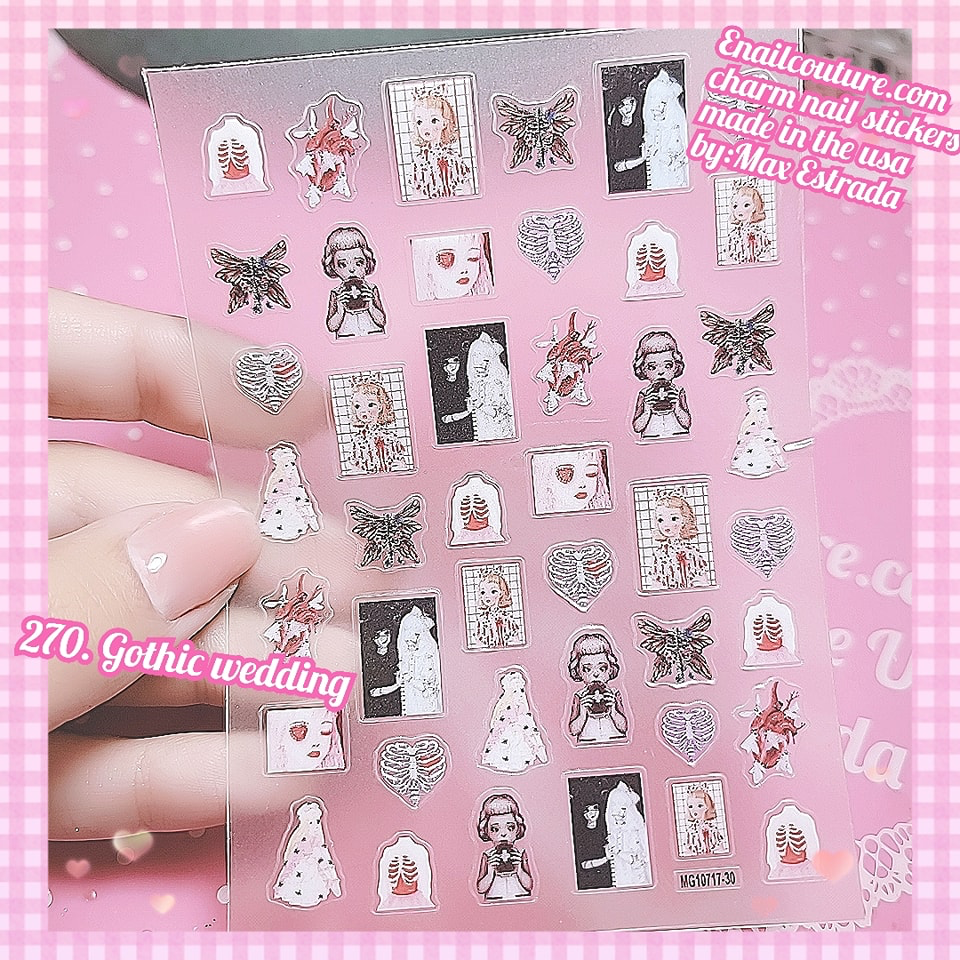 Charm Nail Sticker, Page 3 (flat & 3D Self-AdhesiveNail Decals Leaf Nail Art Stickers Colorful Mixed Nail Decorations)