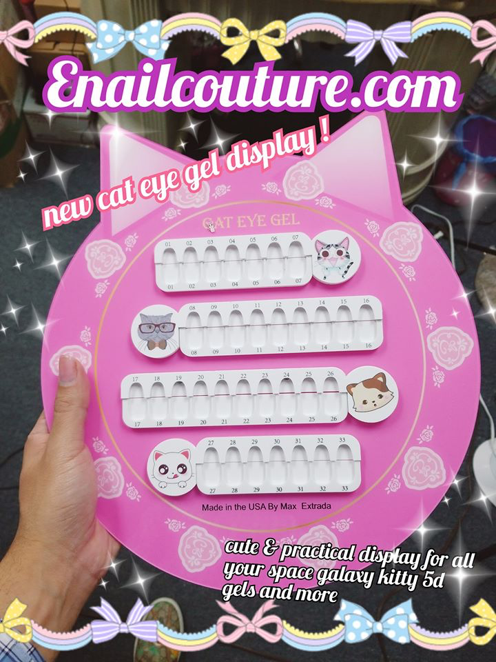 kitty display chart for space galaxy kitty gels and nail art (nail polish, gel, nail art design display)